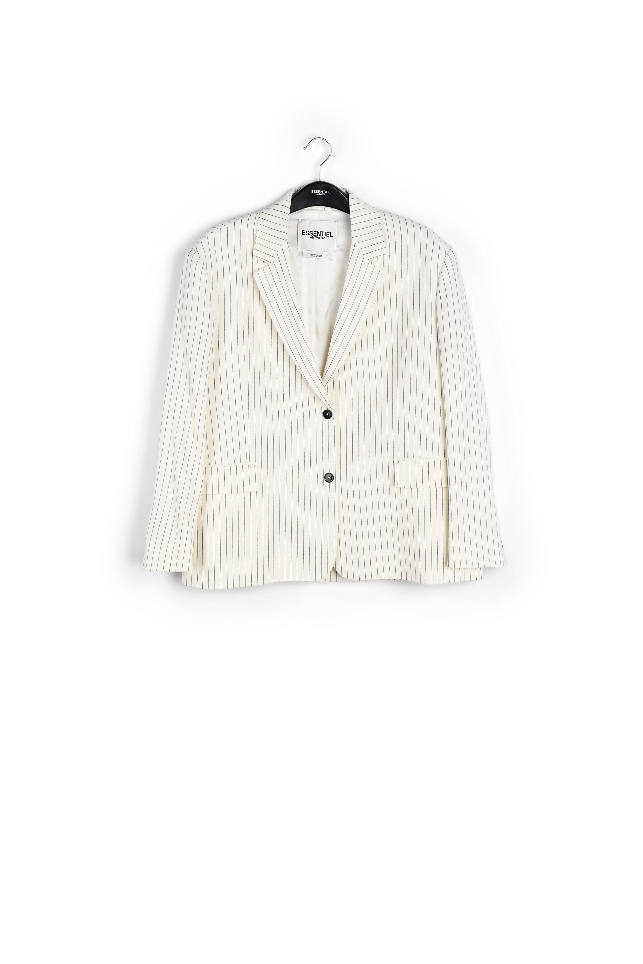 Veste oversize blanc cassé aux rayures fines RE—SSENTIEL | Essentiel second hand