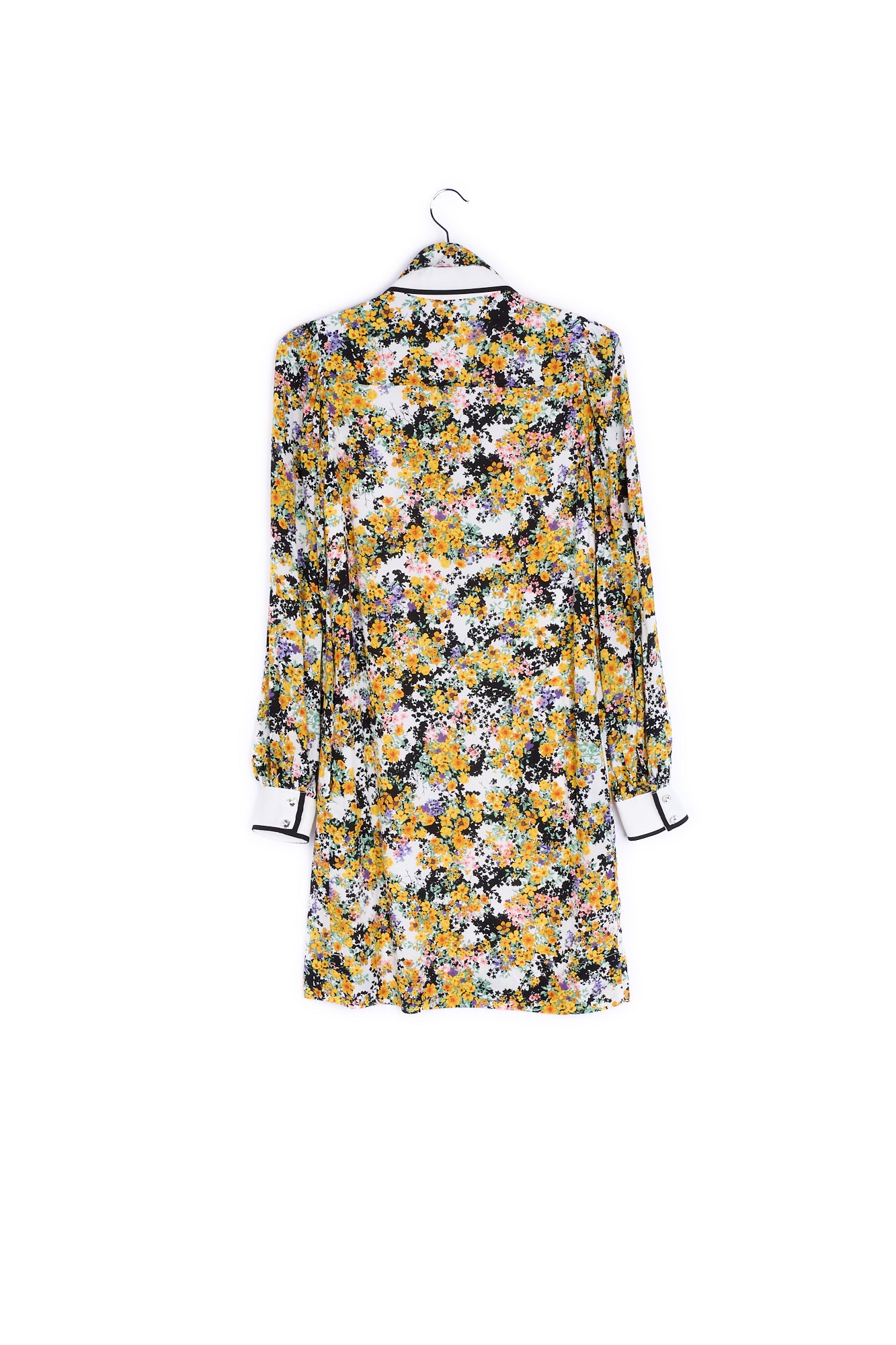 Off-white floral mini shirtdress RE—SSENTIEL | Essentiel second hand