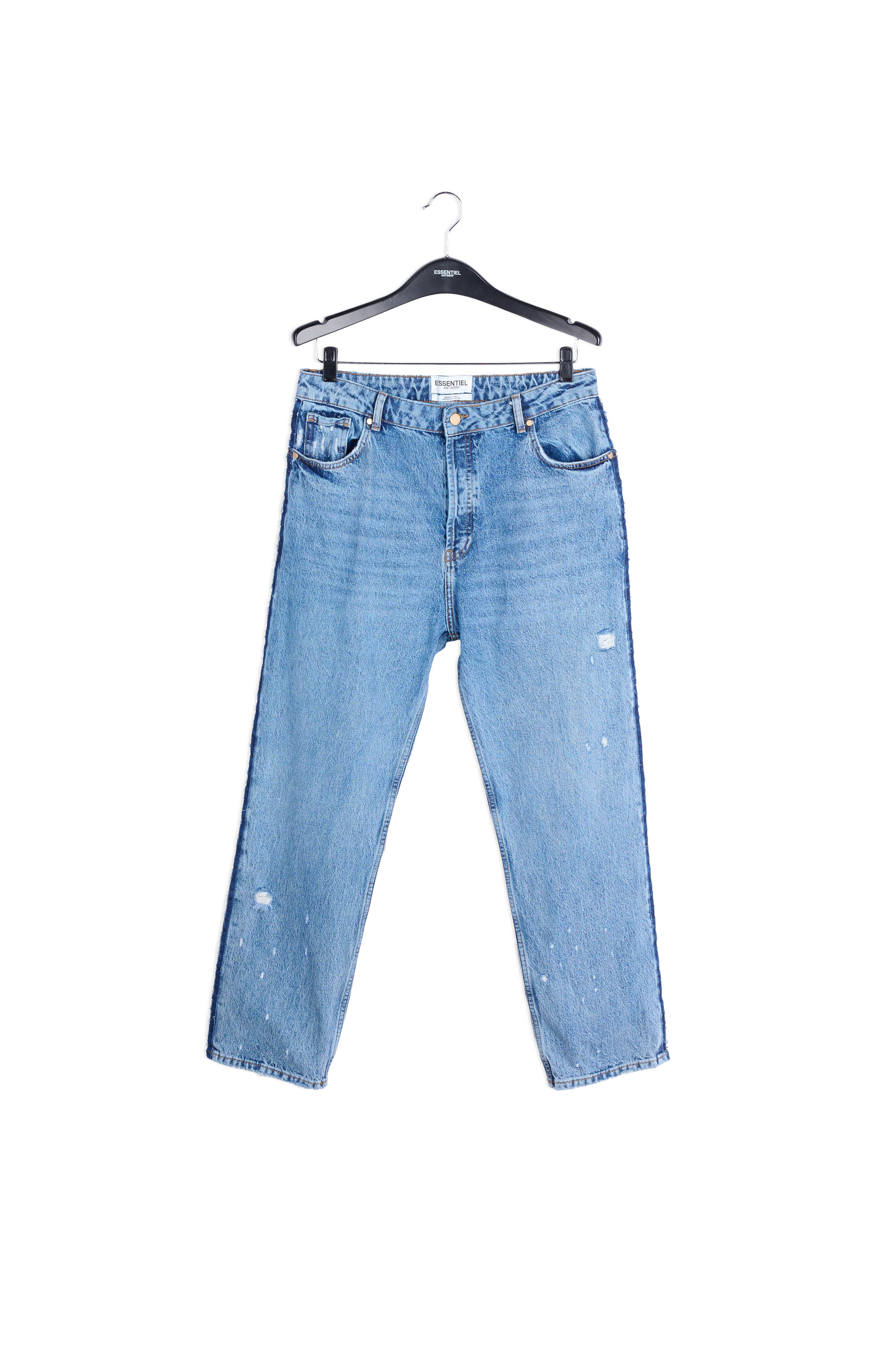Blauwe jeans met rechte pijpen RE—SSENTIEL | Essentiel second hand
