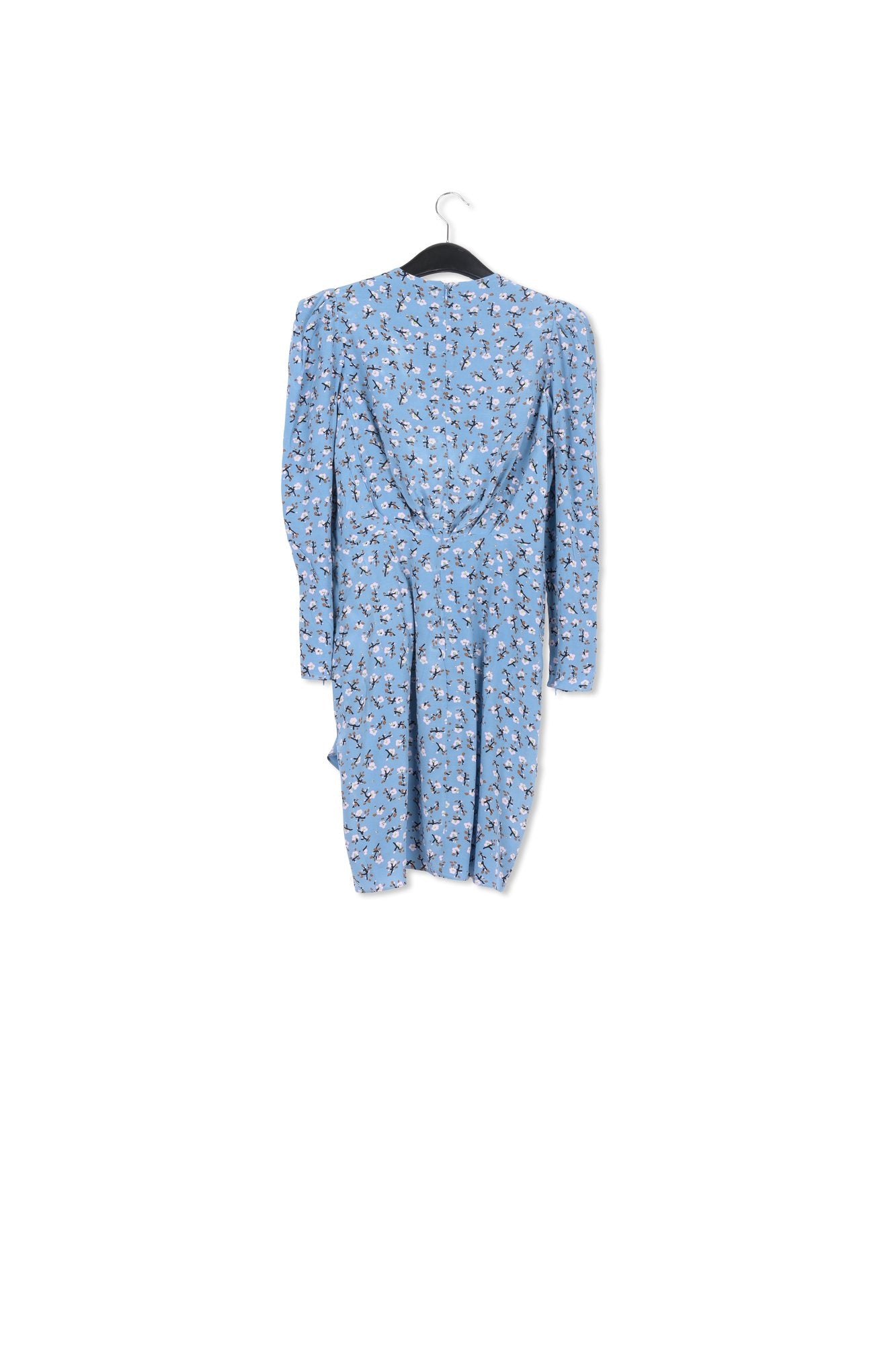 Blue floral-print mini wrap dress RE—SSENTIEL | Essentiel second hand