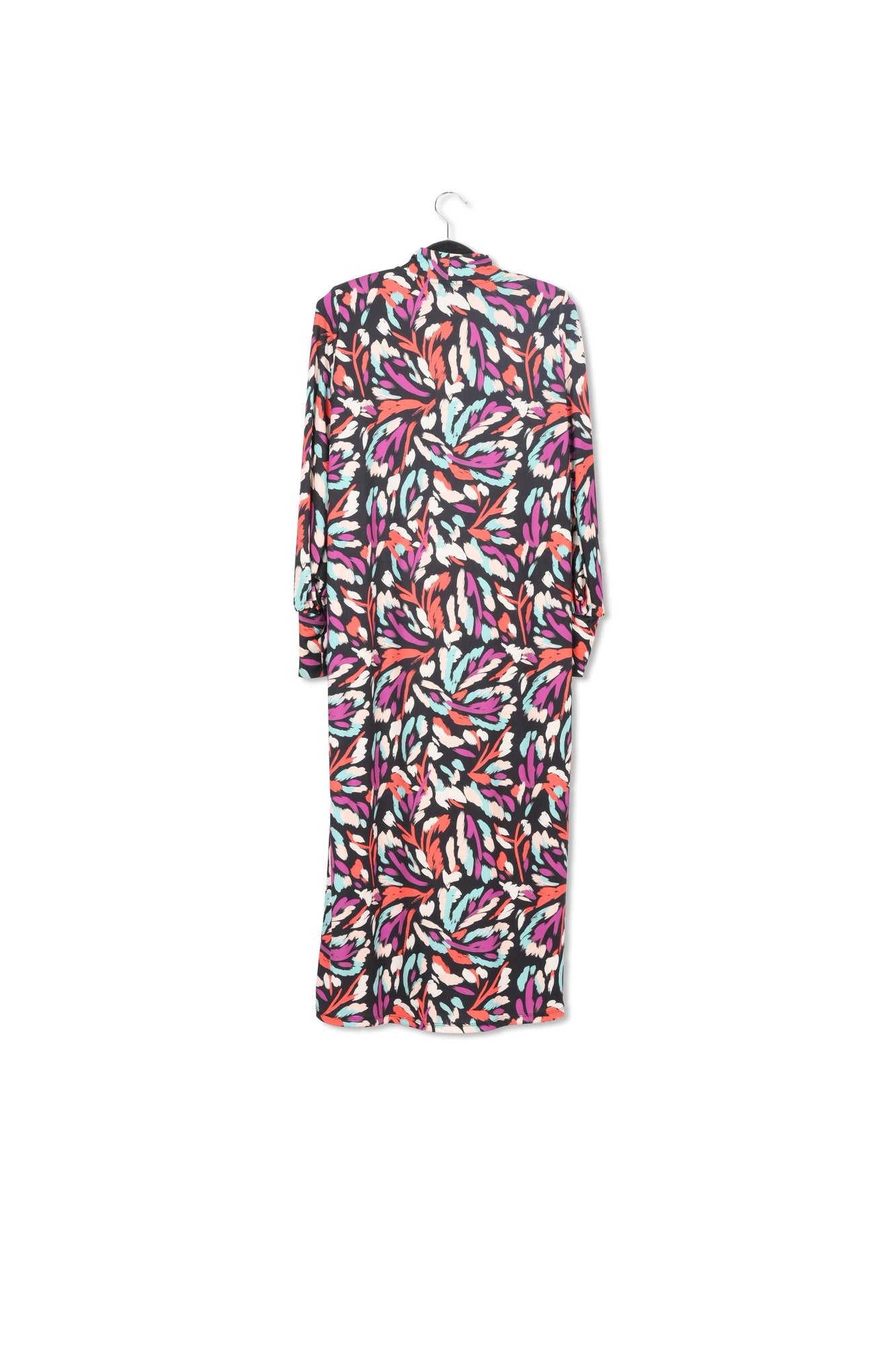 Robe midi en jersey noire, rouge corail et pourpre RE—SSENTIEL | Essentiel second hand