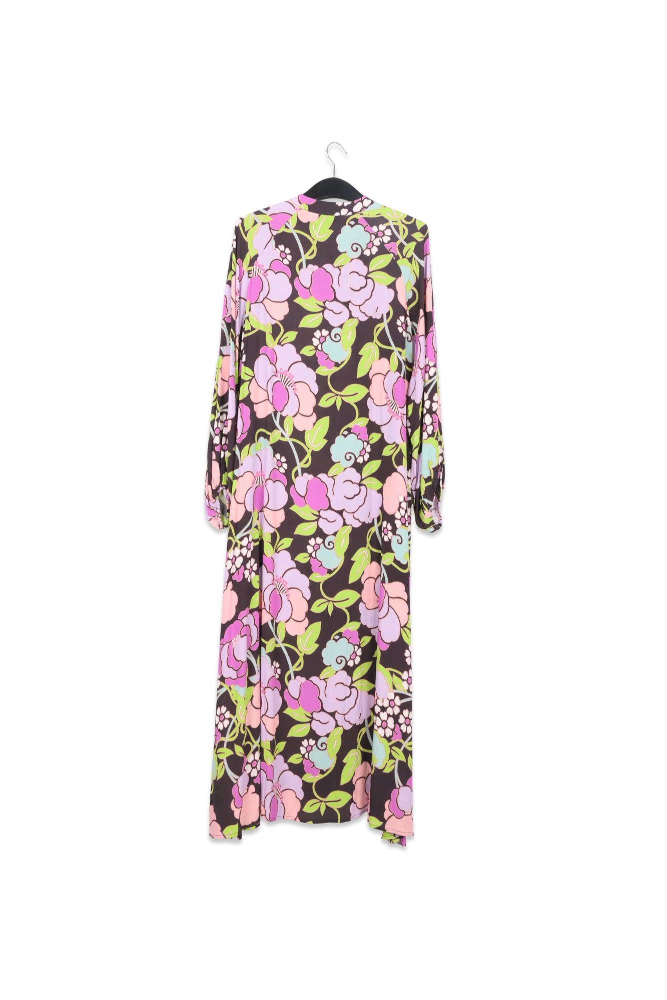Robe maxi noire à imprimé fleuri RE—SSENTIEL | Essentiel second hand