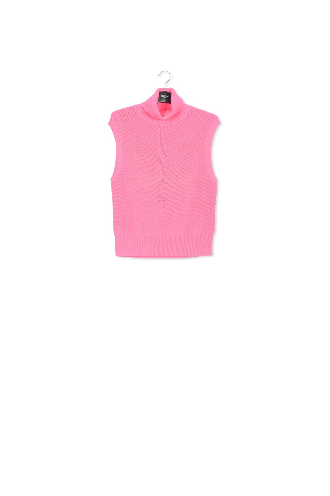 Pink sleeveless knit sweater RE—SSENTIEL | Essentiel second hand