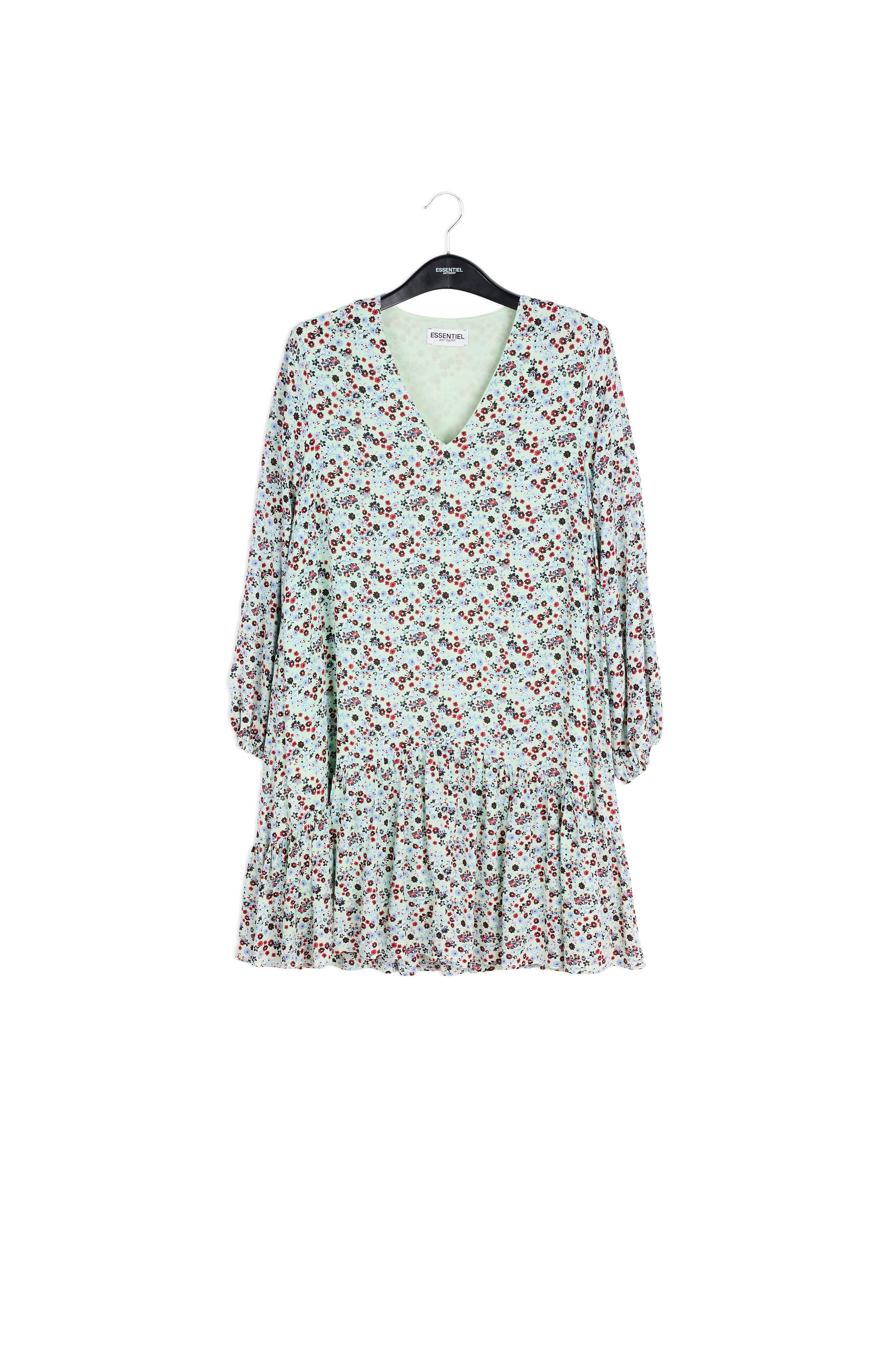 Mini robe vert menthe à imprimé floral RE—SSENTIEL | Essentiel second hand