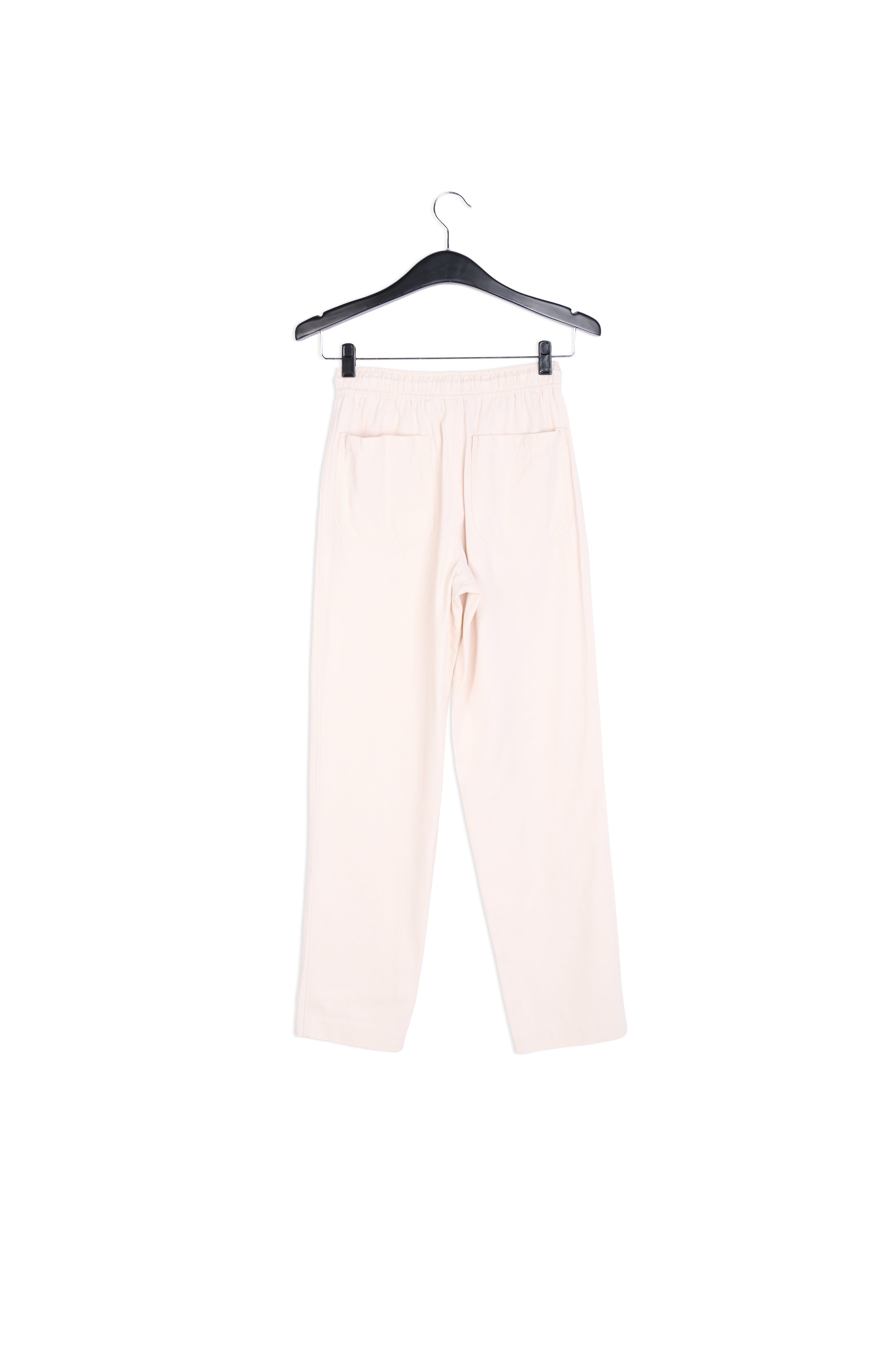 Pantalon fuselé en coton blanc cassé RE—SSENTIEL | Essentiel second hand