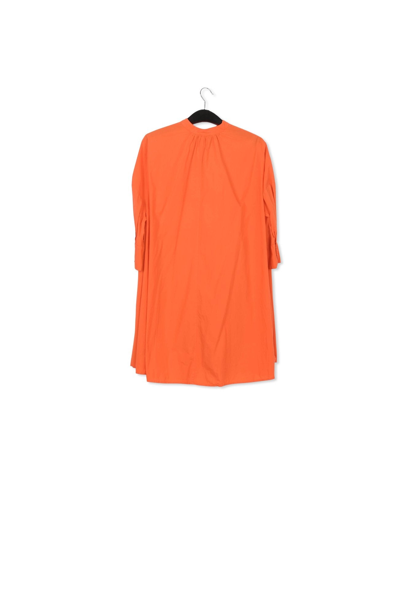 Orange cotton oversized knee-length shirt dress RE—SSENTIEL | Essentiel second hand