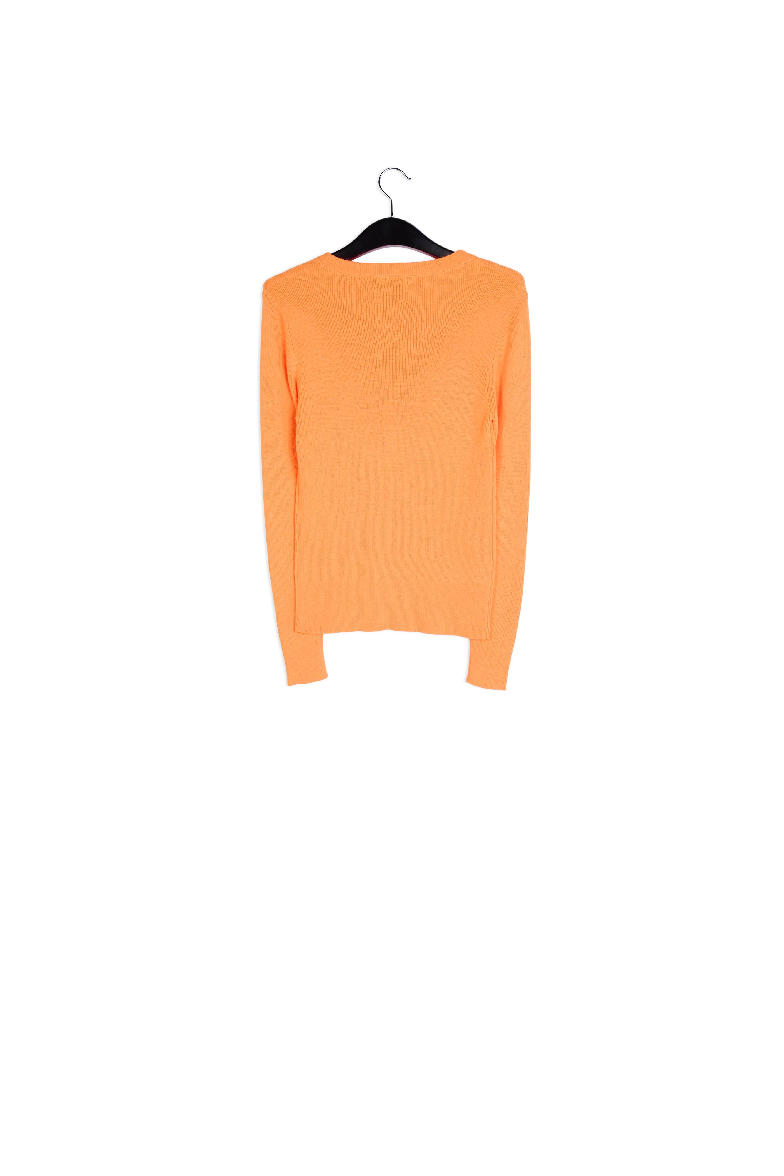 Neon orange rib-knitted sweater RE—SSENTIEL | Essentiel second hand