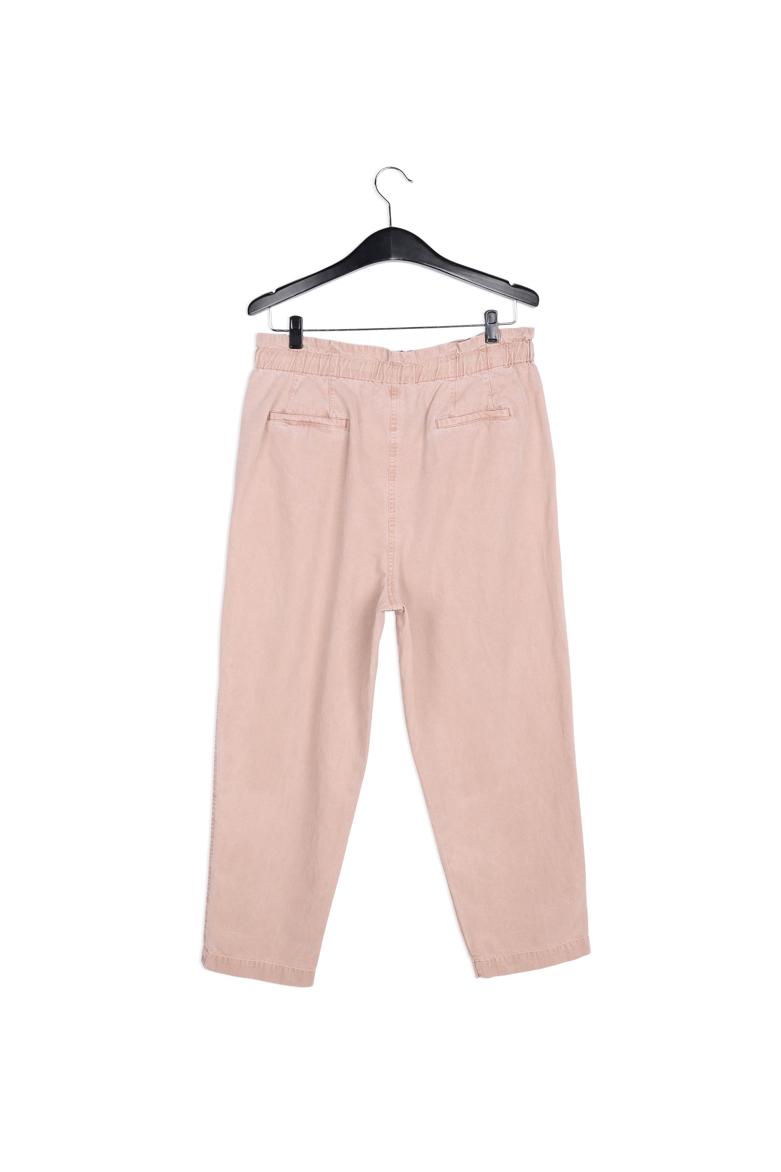 Beige katoenen broek met toelopende pijpen RE—SSENTIEL | Essentiel second hand