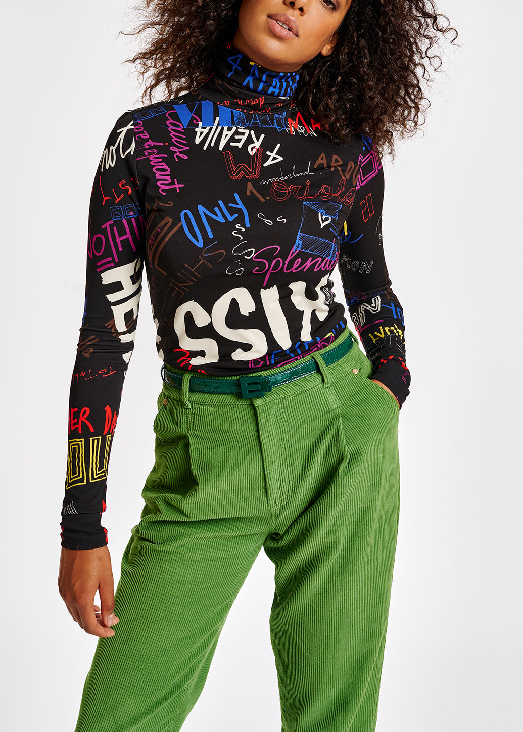 Top met rolkraag en bloemen RE—SSENTIEL | Essentiel second hand