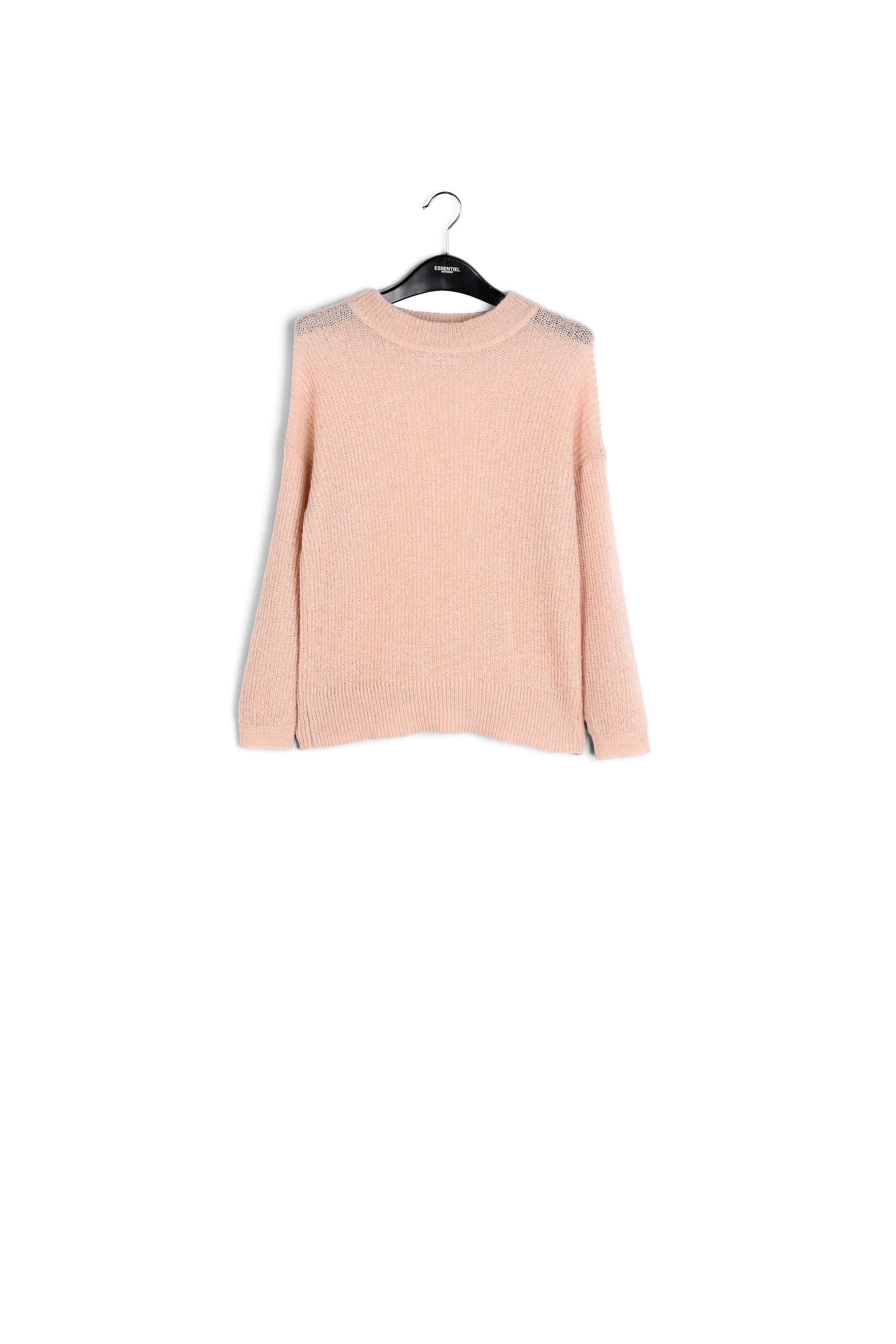 Pull en mohair rose clair avec ruches RE—SSENTIEL | Essentiel second hand