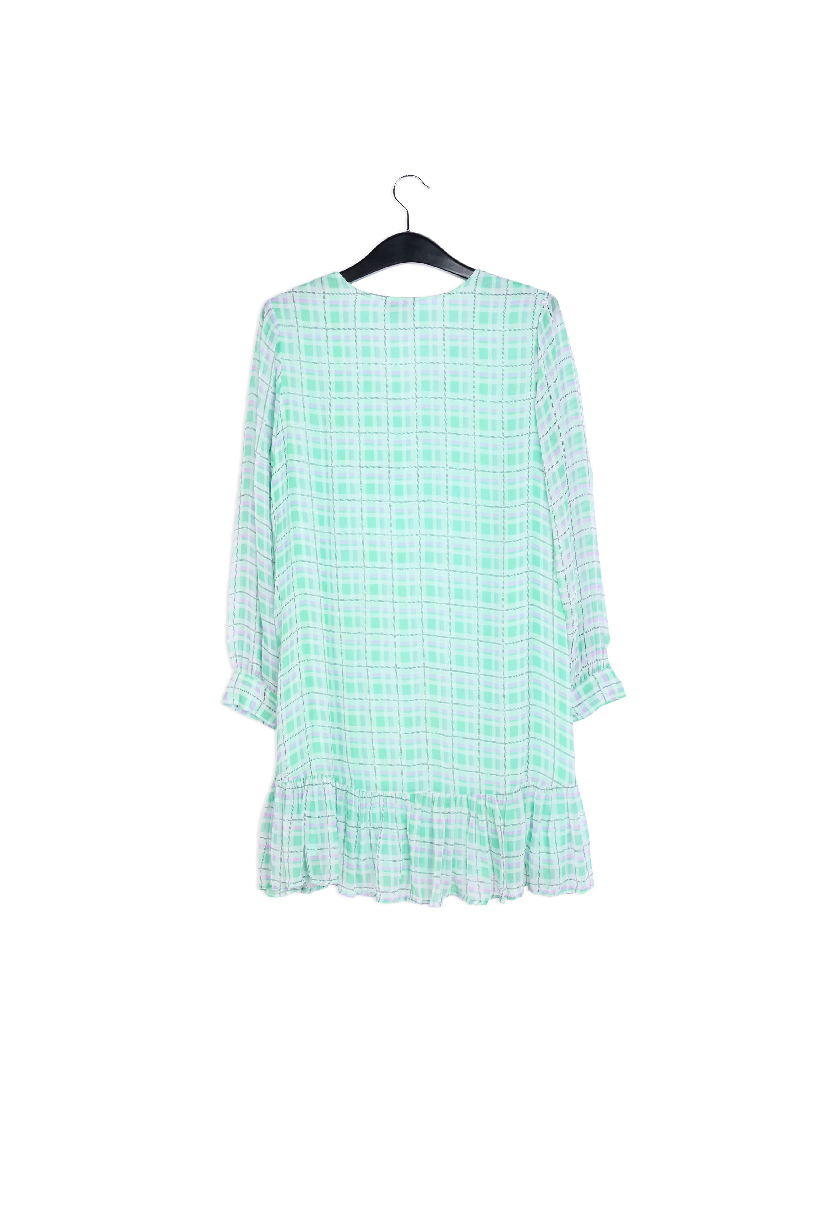 Green and lilac check mini dress RE—SSENTIEL | Essentiel second hand