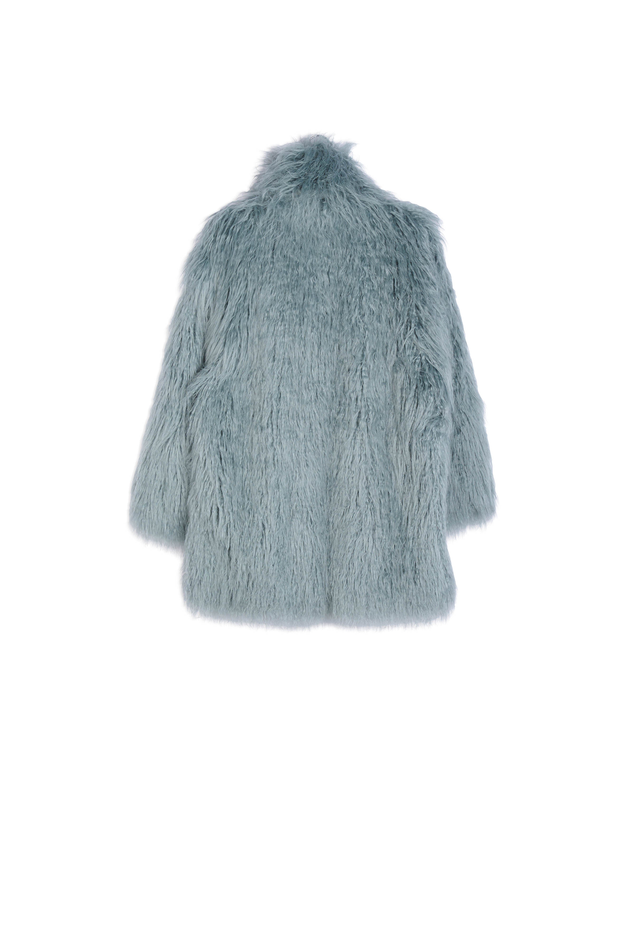 Light blue faux fur coat RE—SSENTIEL | Essentiel second hand