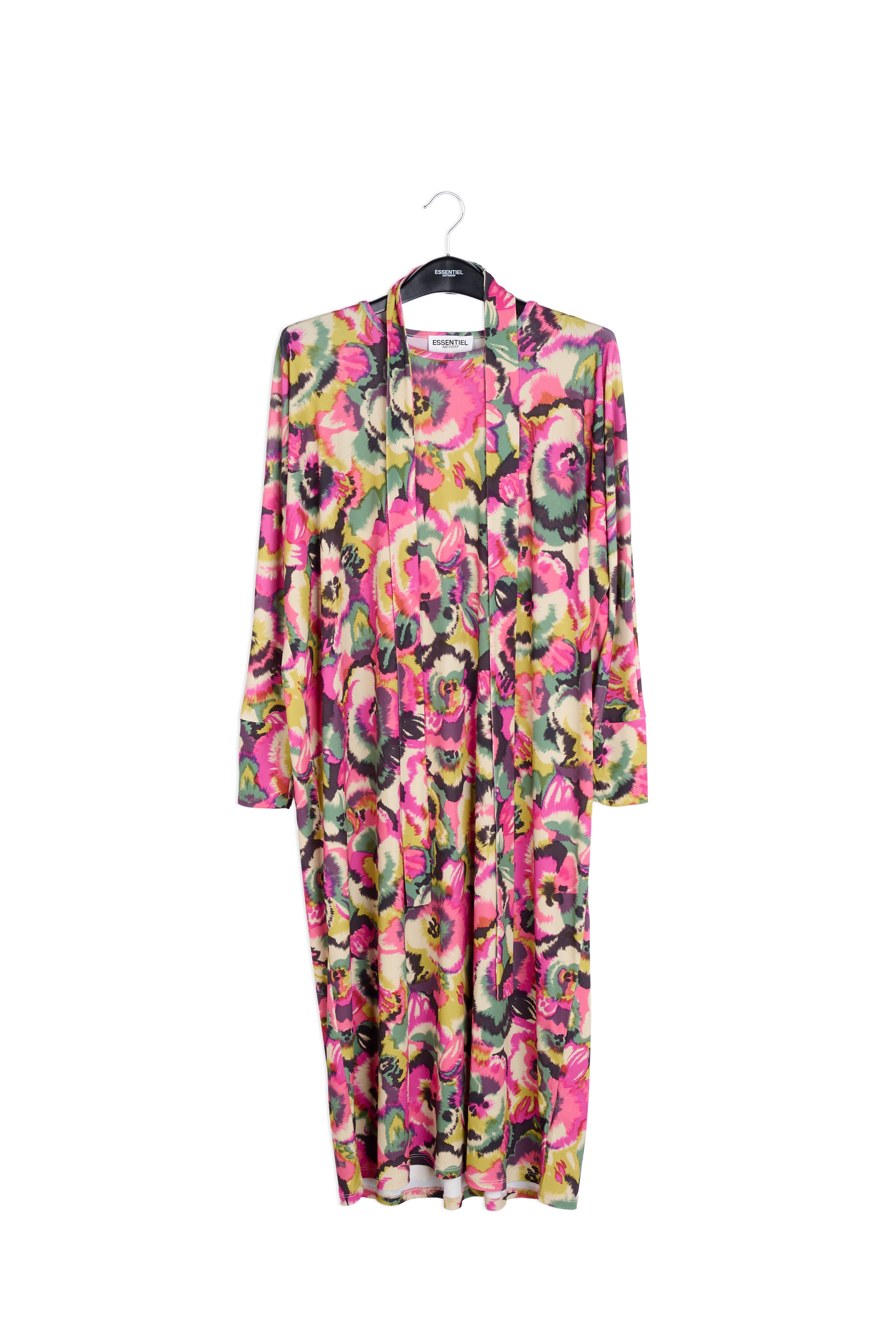 Multicolor midi-length dress with floral print RE—SSENTIEL | Essentiel second hand