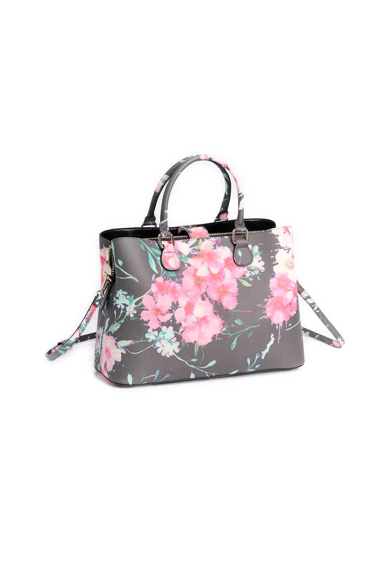 Black floral tote bag RE—SSENTIEL | Essentiel second hand