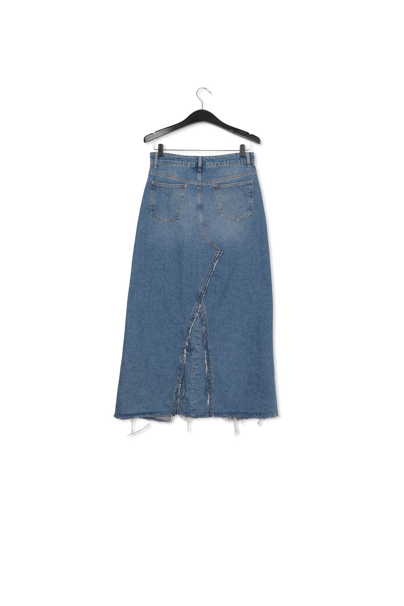 Blue denim maxi skirt RE—SSENTIEL | Essentiel second hand