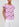 Roze top met bloemenprint en ruches Faume - seconde main