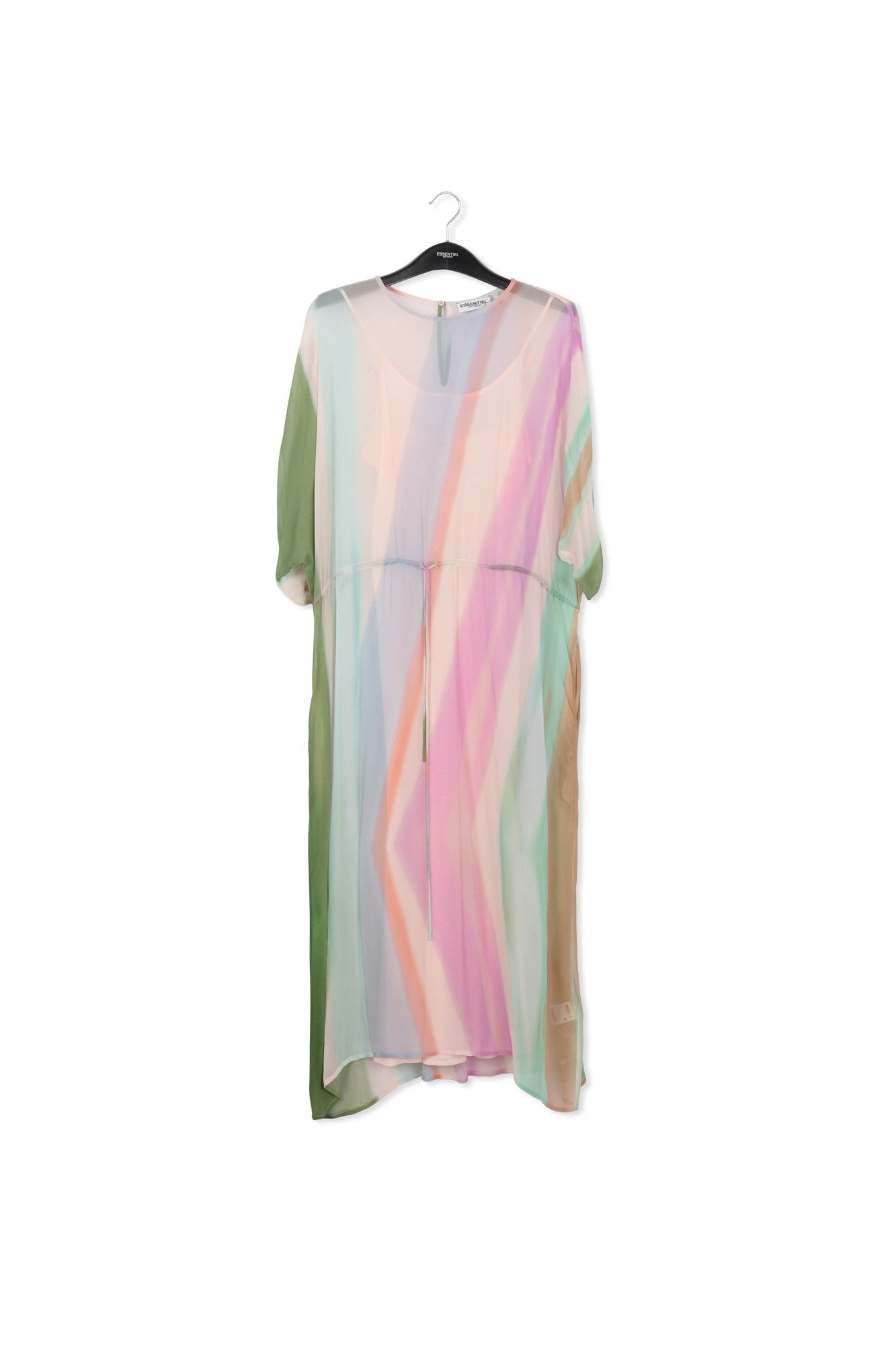 Fuchsia abstract print mini dress RE—SSENTIEL | Essentiel second hand