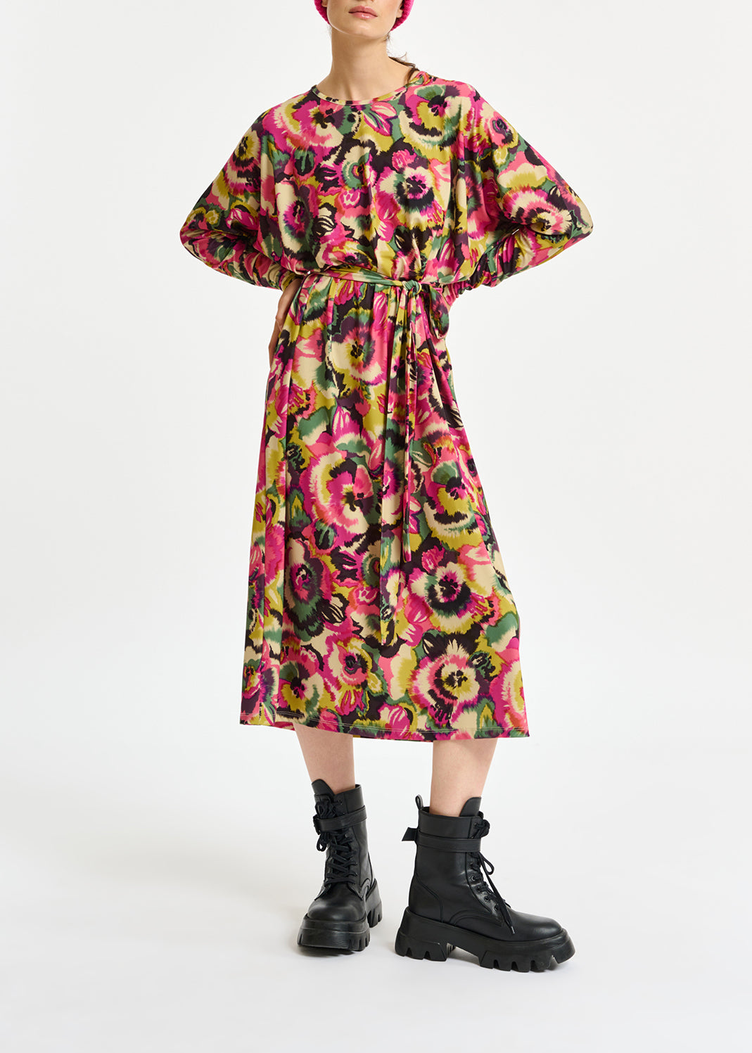 Jupe midi multicolore à  imprimé fleuri RE—SSENTIEL | Essentiel second hand