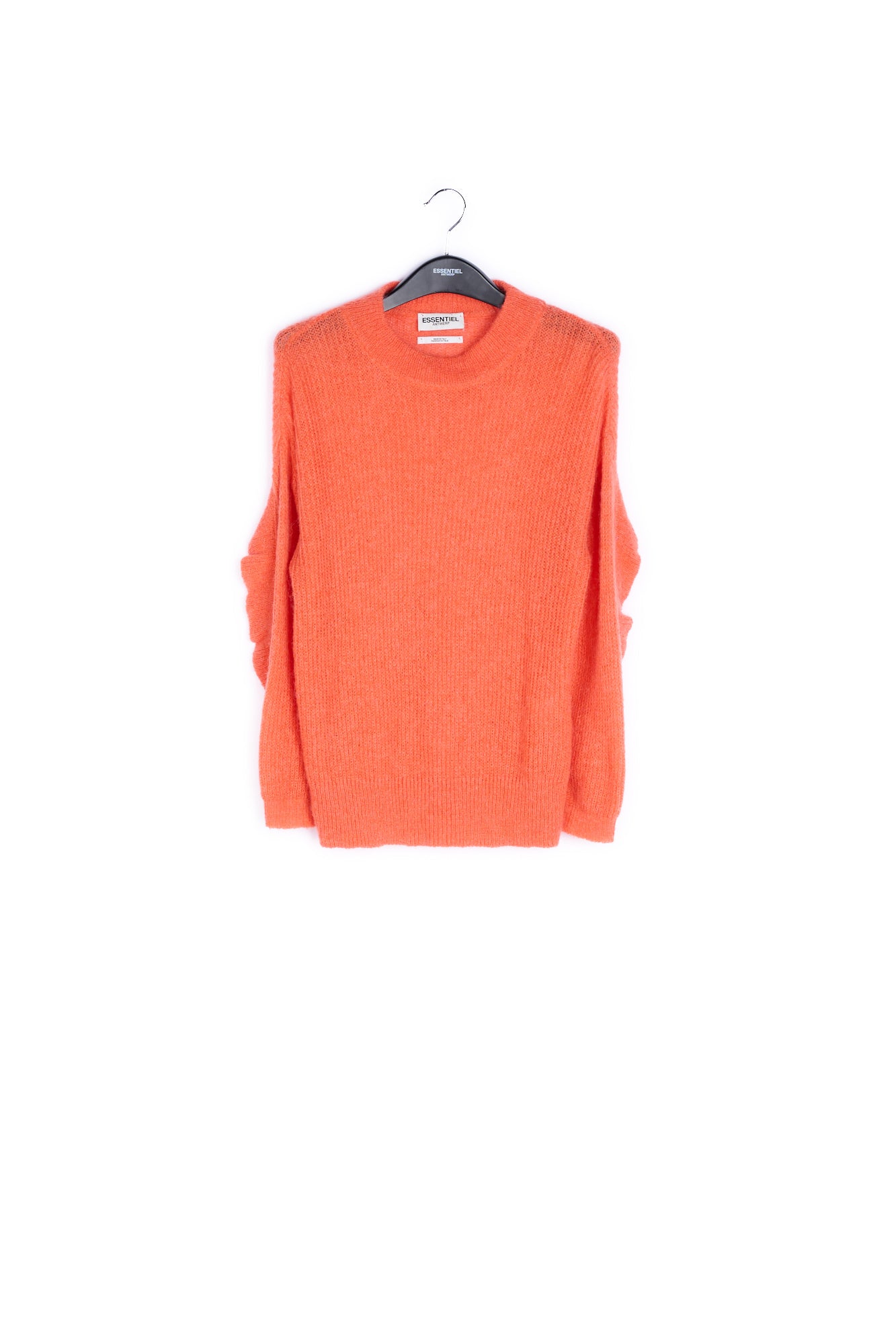Soft mohair ruffled sweater in light orange RE—SSENTIEL | Essentiel second hand