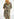 Robe chemise beige à imprimé léopard multicolore Faume - seconde main