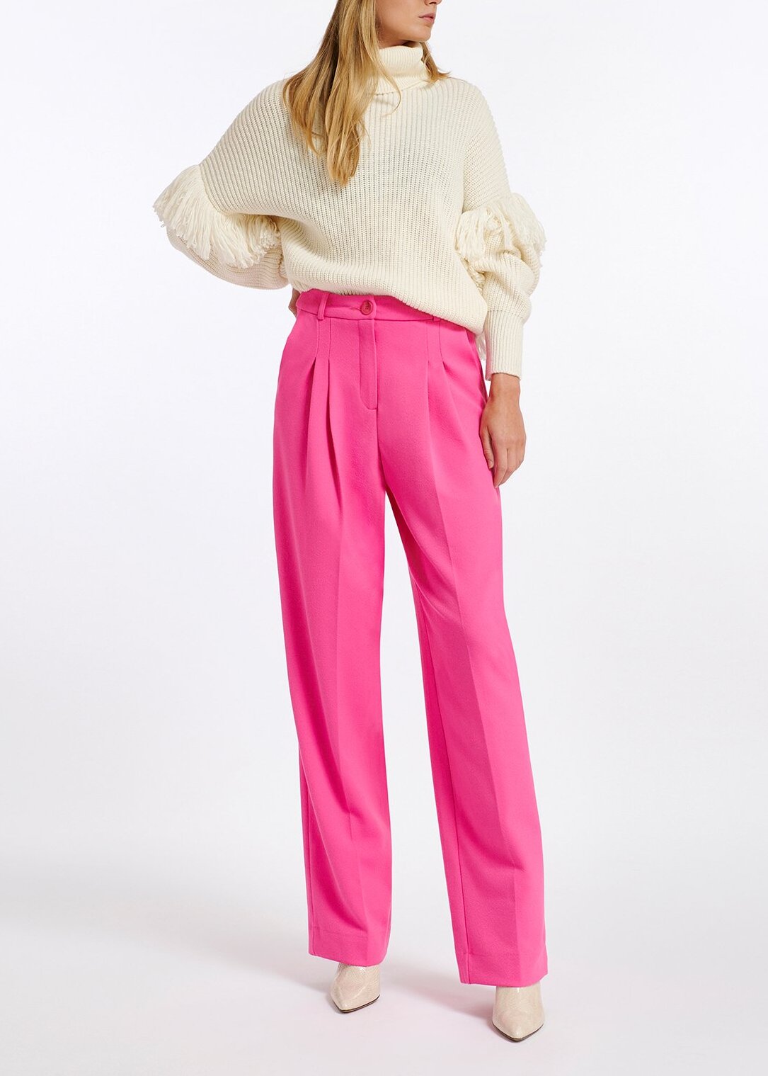 Bright pink tailored pants RE—SSENTIEL | Essentiel second hand