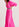Robe maxi portefeuille rose fluo à pois Faume - seconde main
