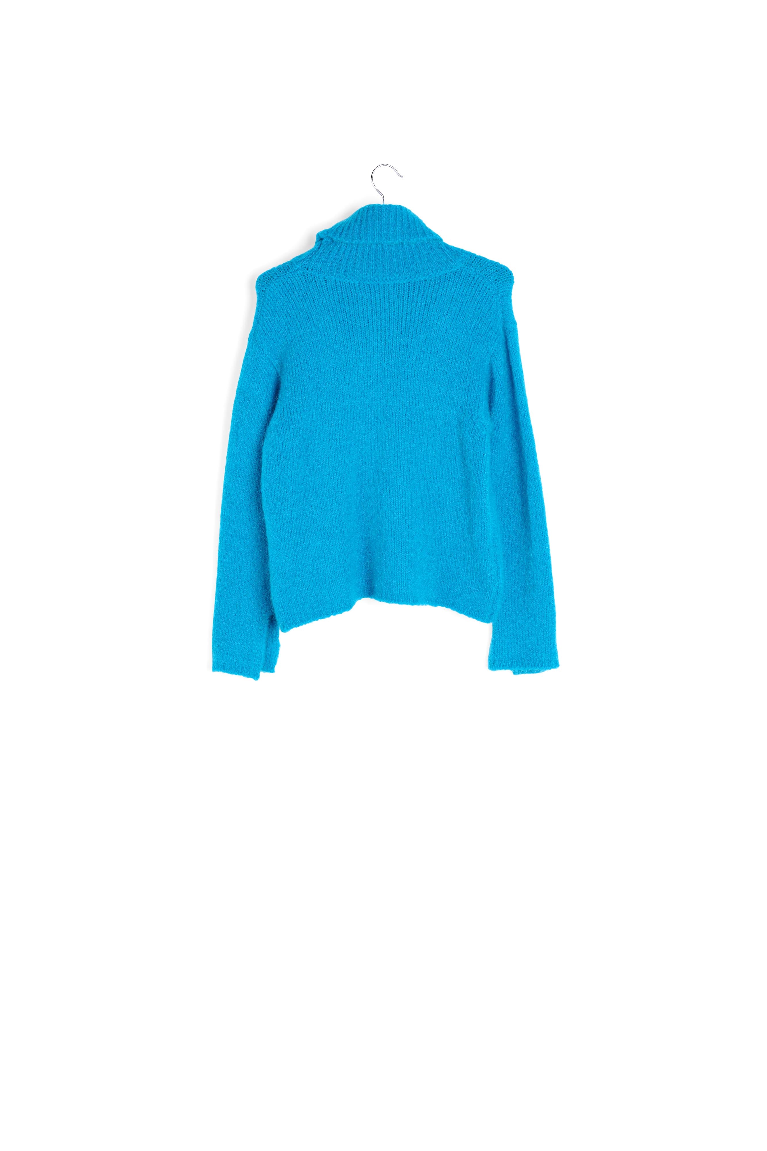 Blue mohair-blend turtleneck sweater RE—SSENTIEL | Essentiel second hand