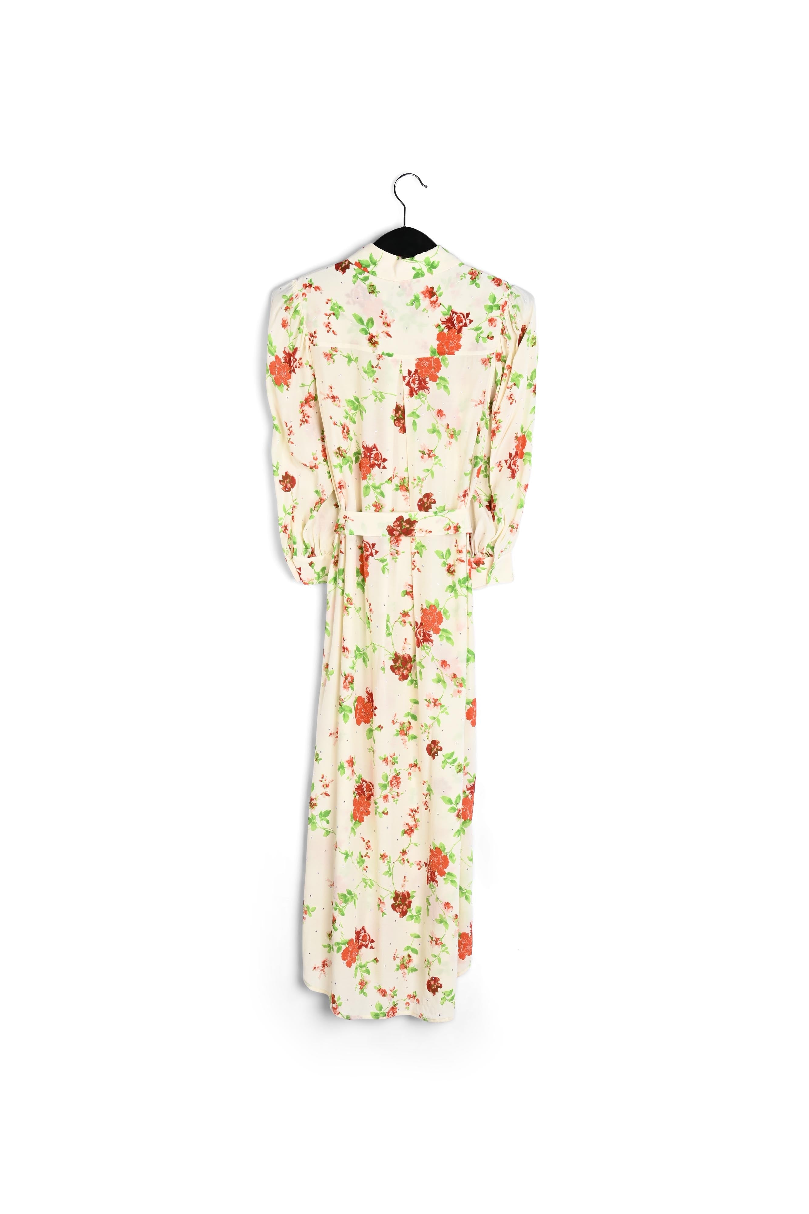 Gebroken witte hemdjurk met bloemen RE—SSENTIEL | Essentiel second hand