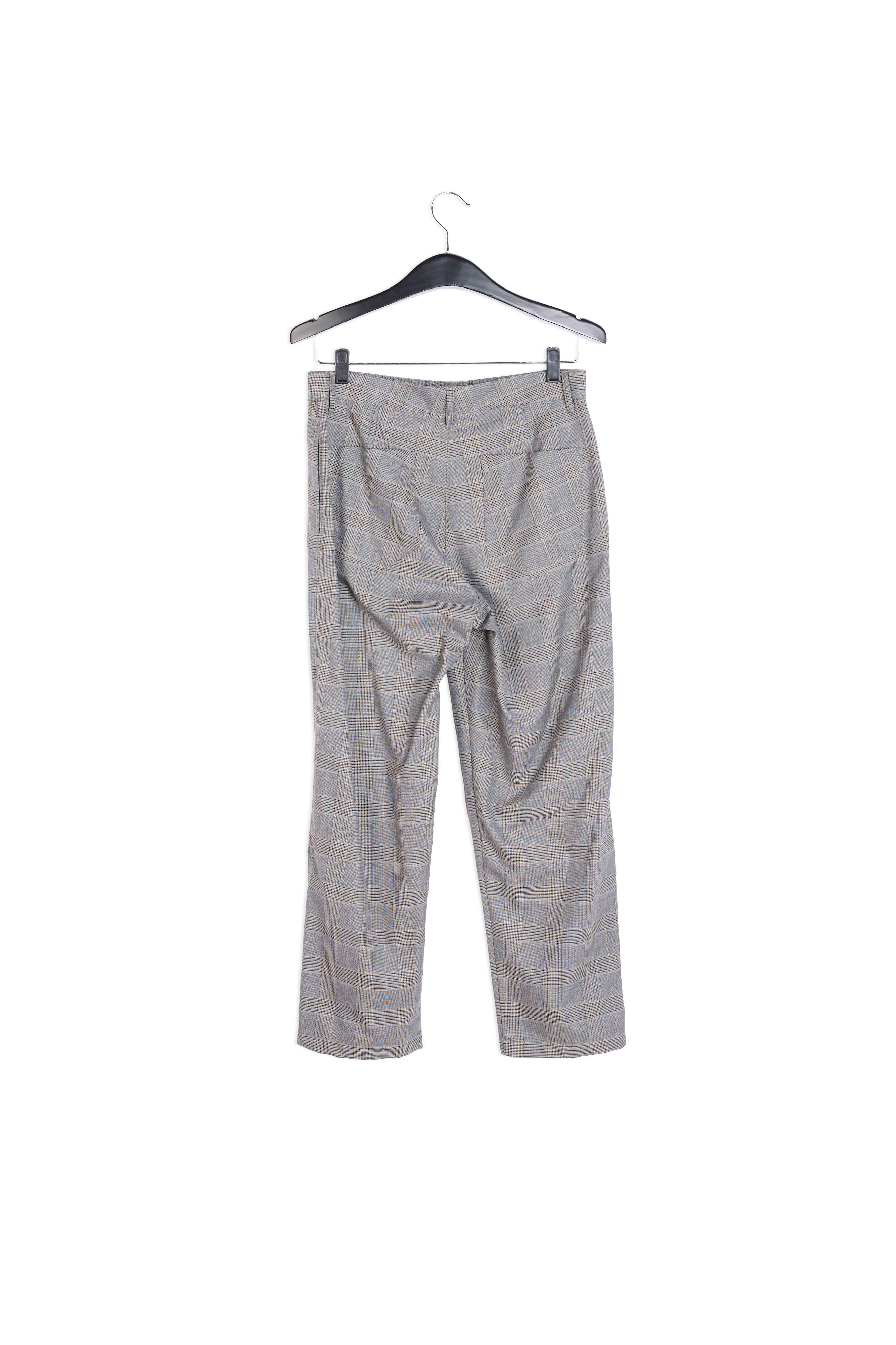 Pantalon boyfriend gris à carreaux RE—SSENTIEL | Essentiel second hand