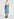 Blue high-waisted denim a-line skirt Faume - seconde main