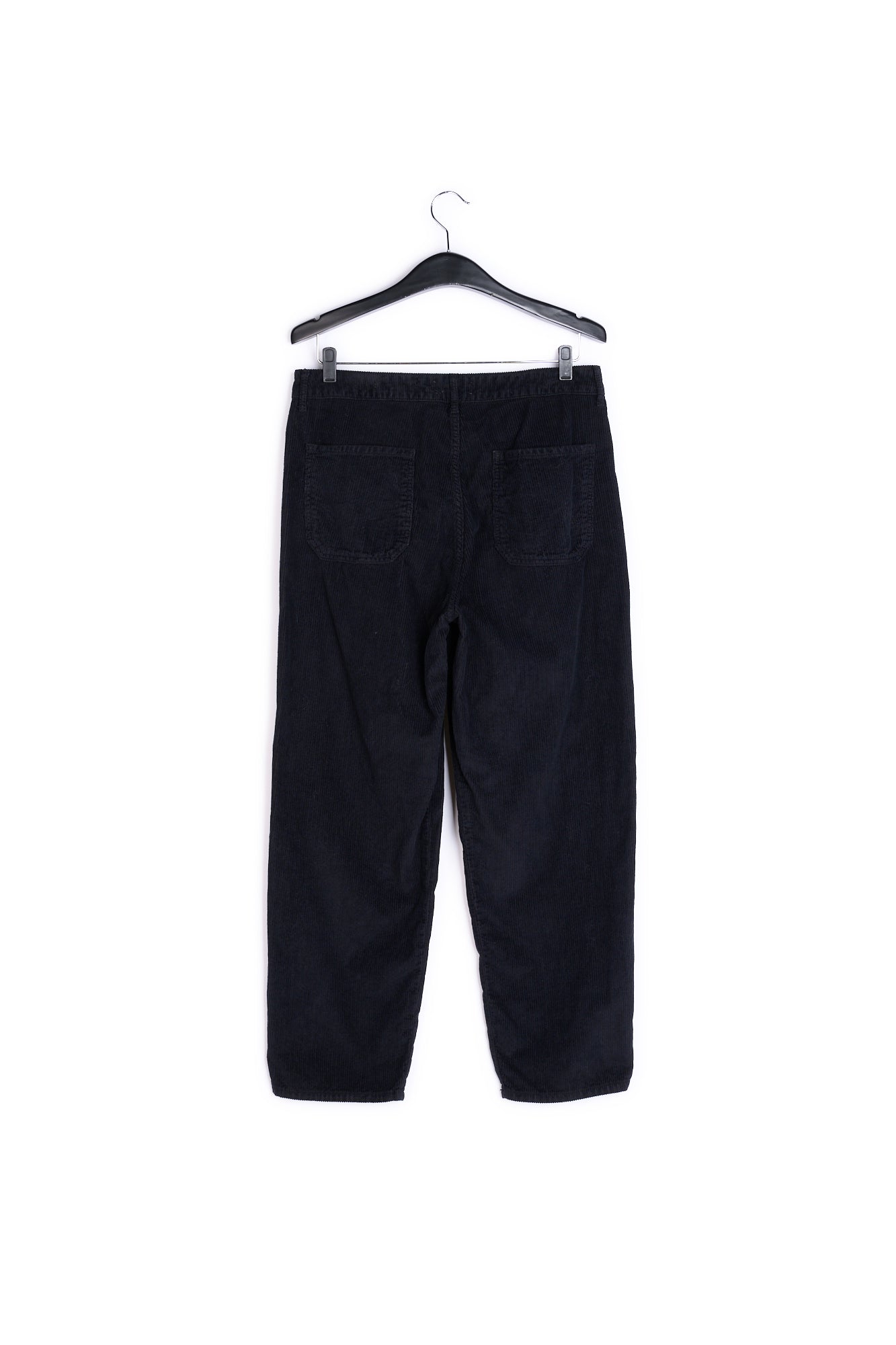 Black cotton-corduroy trousers RE—SSENTIEL | Essentiel second hand