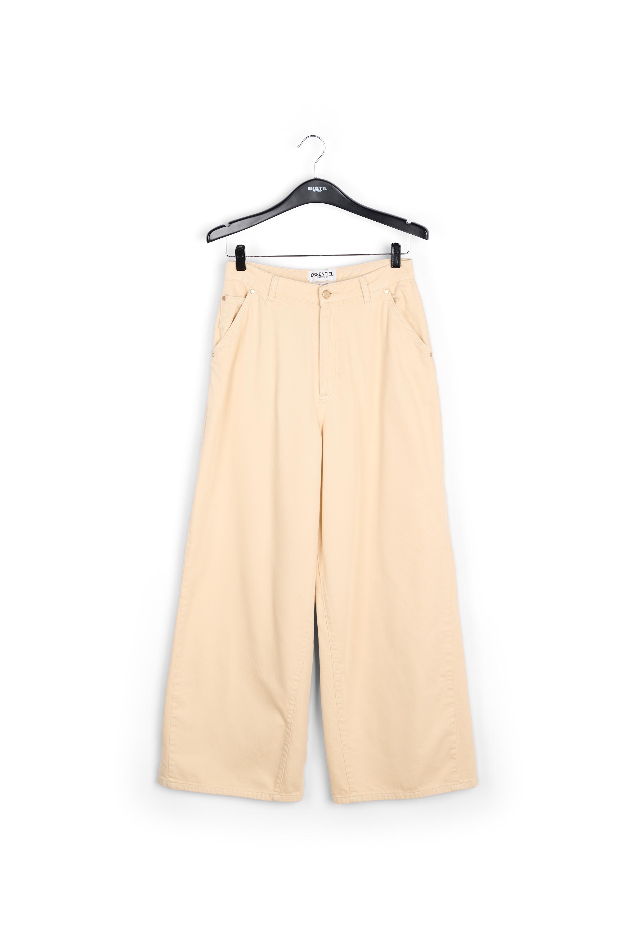 Ecru denim wide-leg jeans RE—SSENTIEL | Essentiel second hand