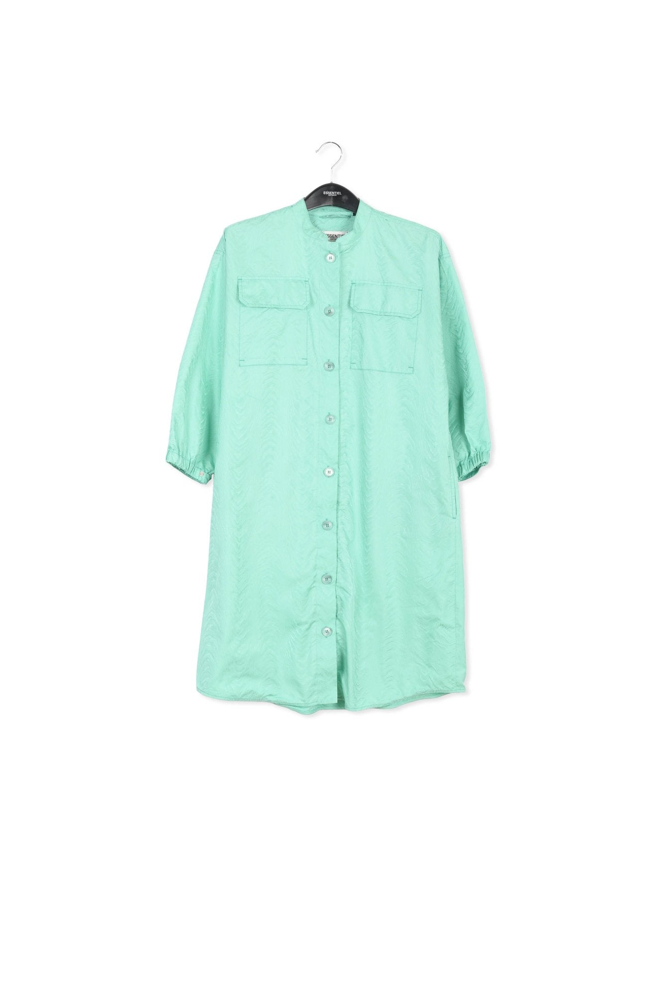 Turquoise jacquard shirt dress RE—SSENTIEL | Essentiel second hand