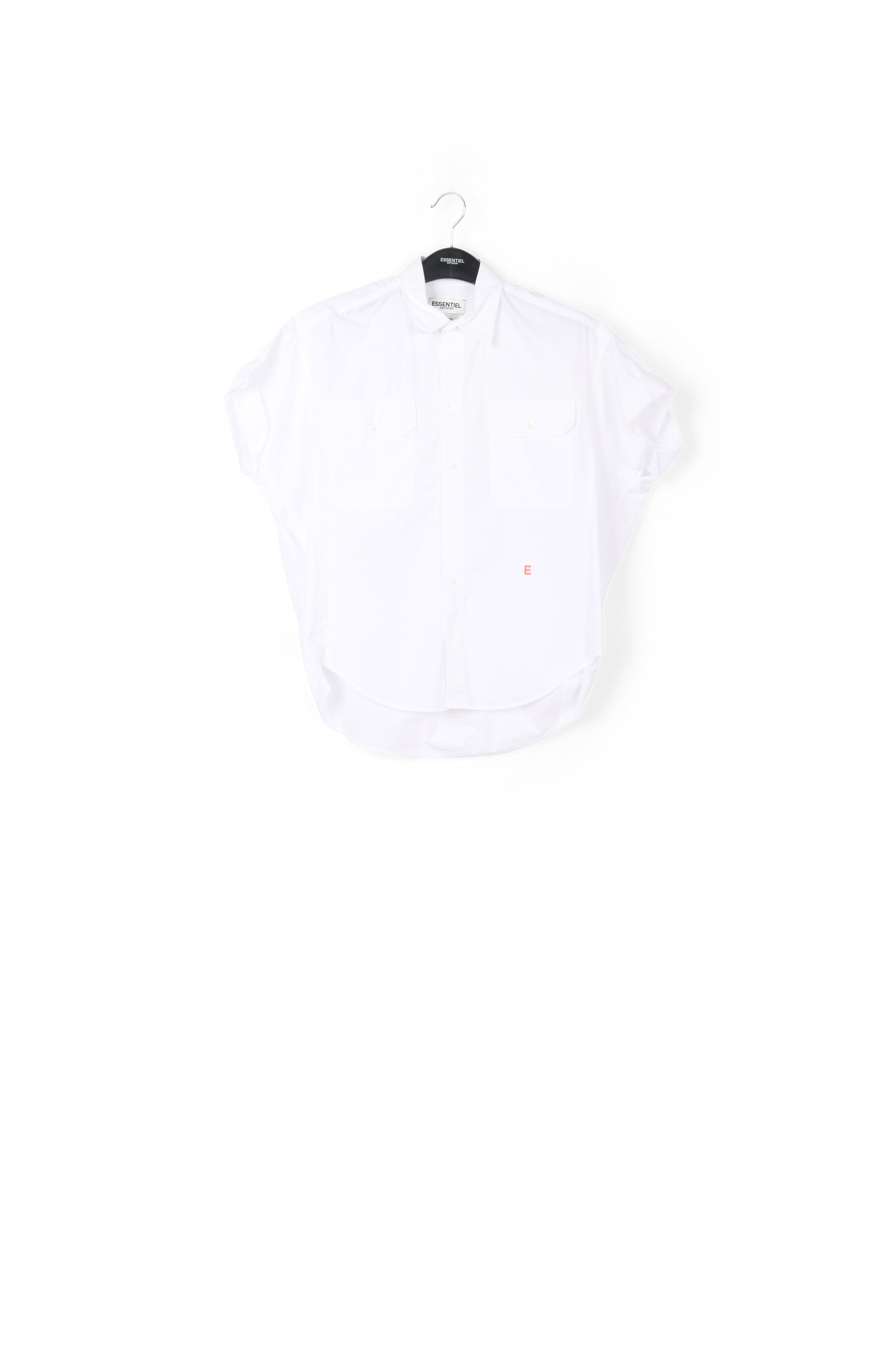 Mint green and white striped cotton shirt RE—SSENTIEL | Essentiel second hand