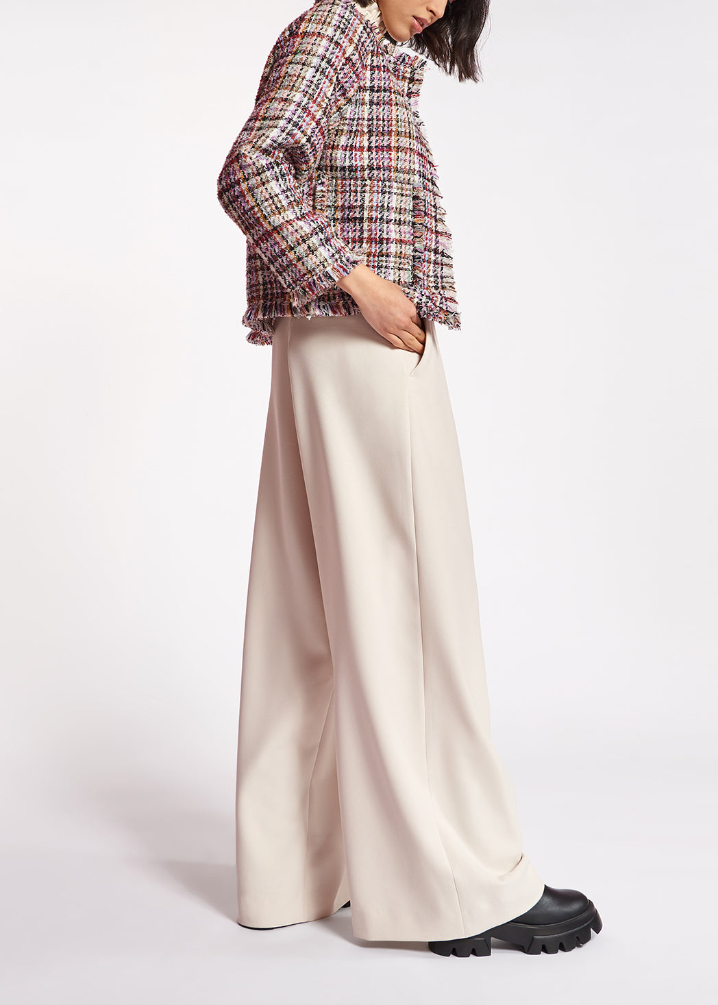 Multicolor tweed jacket RE—SSENTIEL | Essentiel second hand