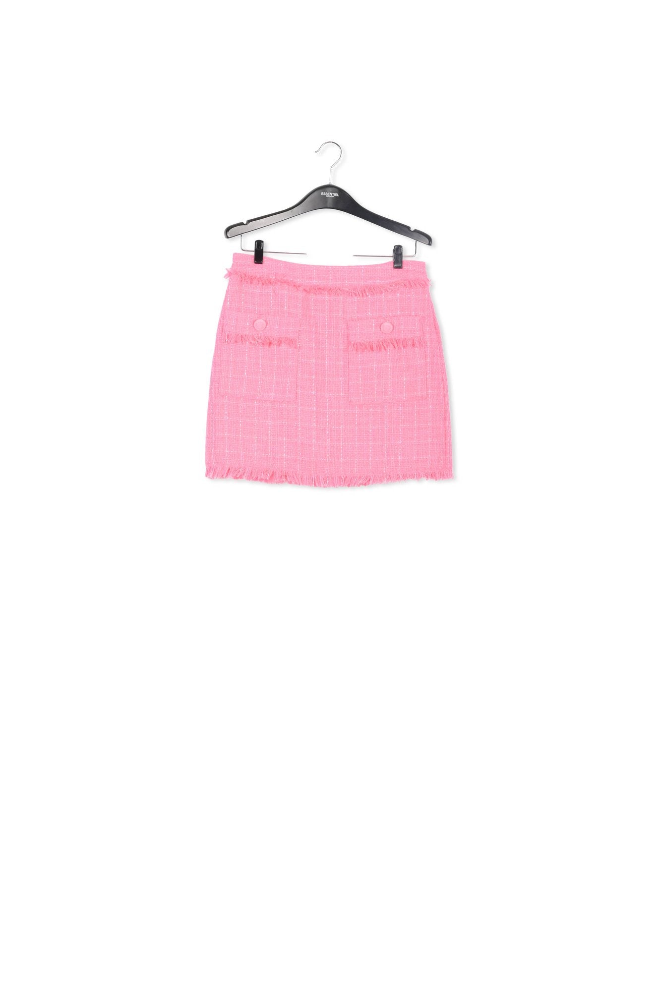 Mini-jupe en tweed rose néon RE—SSENTIEL | Essentiel second hand