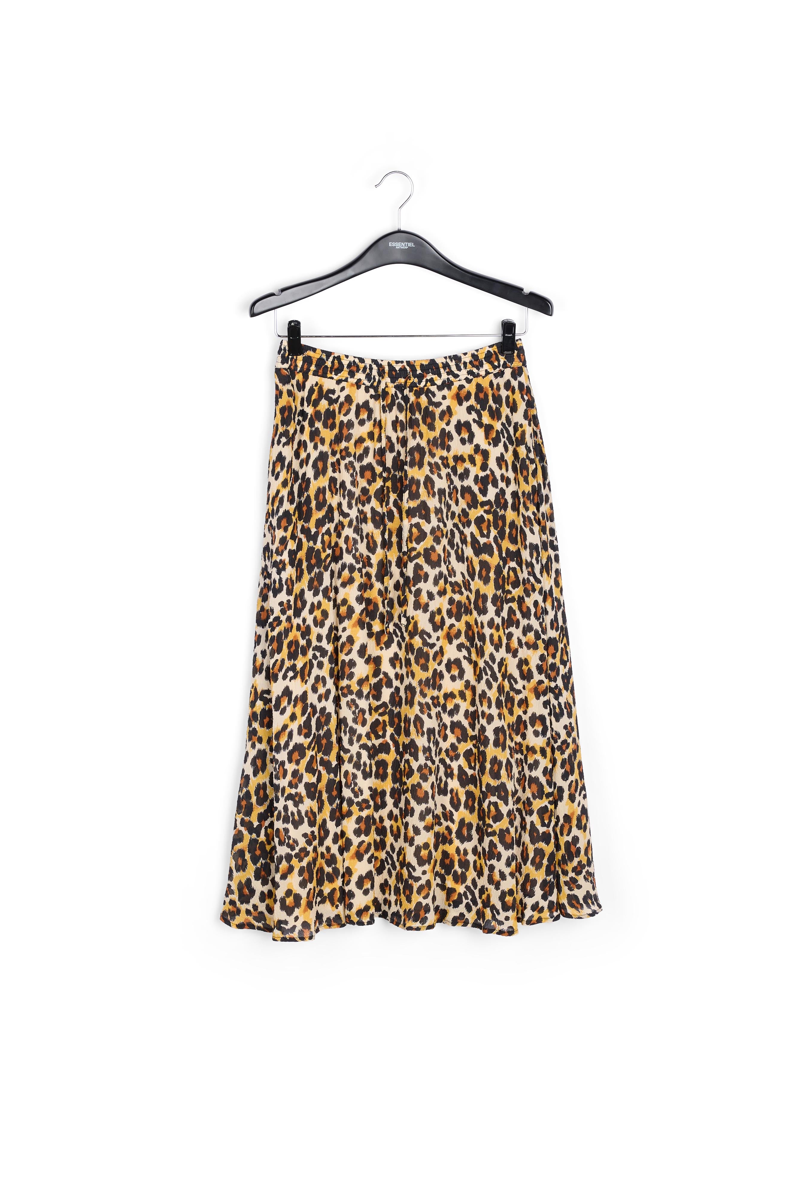 Jupe midi à imprimé léopard RE—SSENTIEL | Essentiel second hand