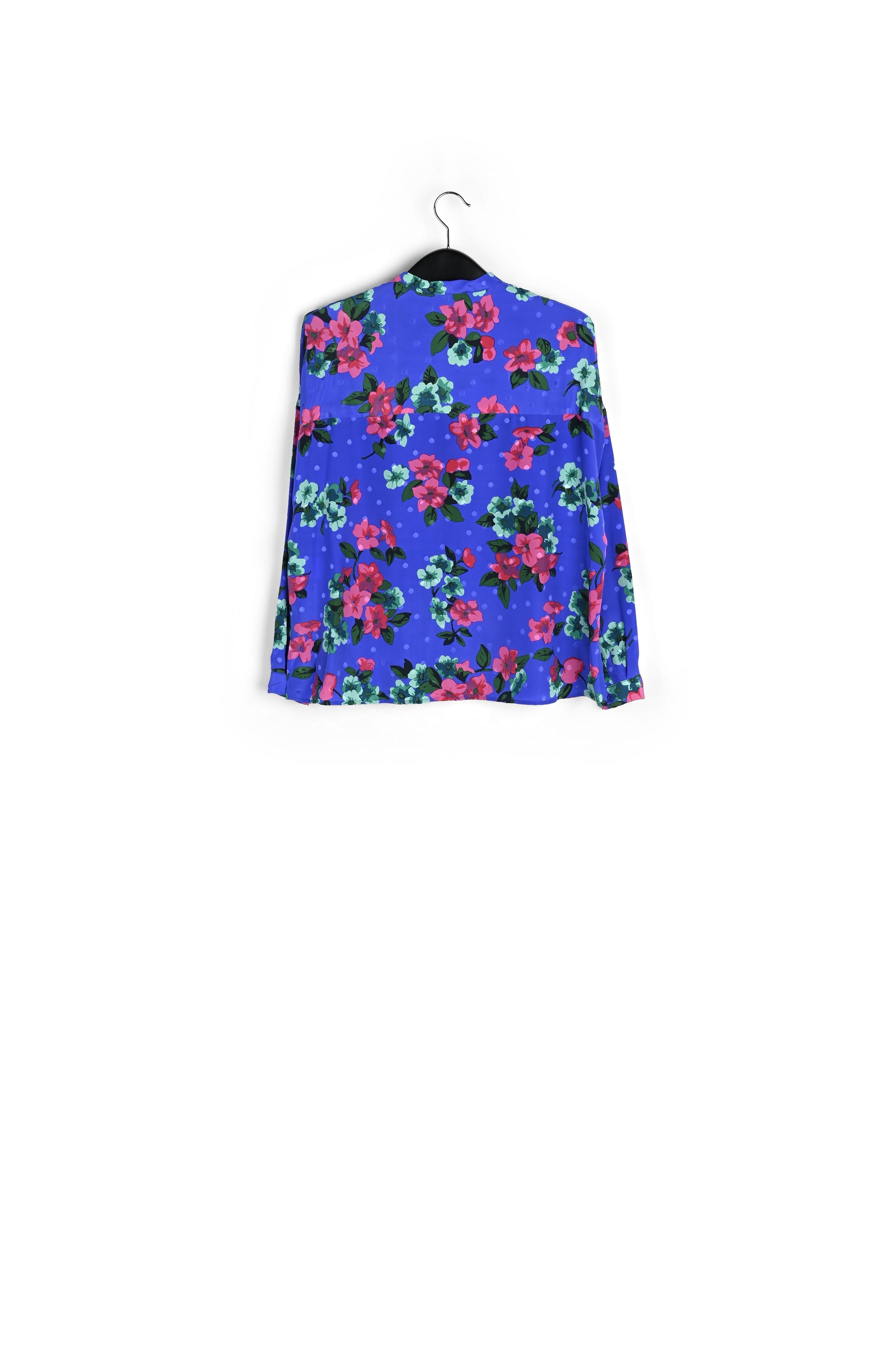 Light blue polka dot silk buttoned blouse RE—SSENTIEL | Essentiel second hand