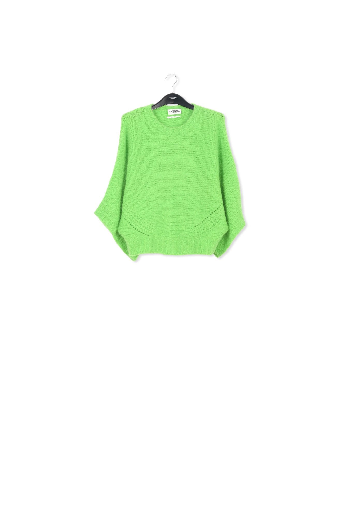 Green knit sweater with cape effect RE—SSENTIEL | Essentiel second hand