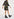 Black floral-printed mini dress Faume - seconde main