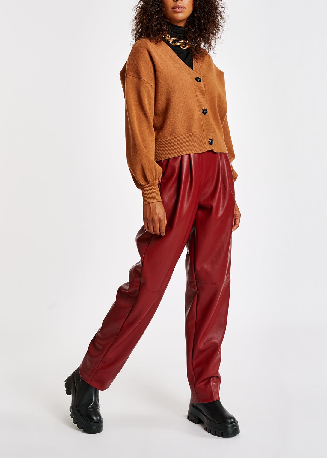 Black turtleneck long-sleeved T-shirt RE—SSENTIEL | Essentiel second hand