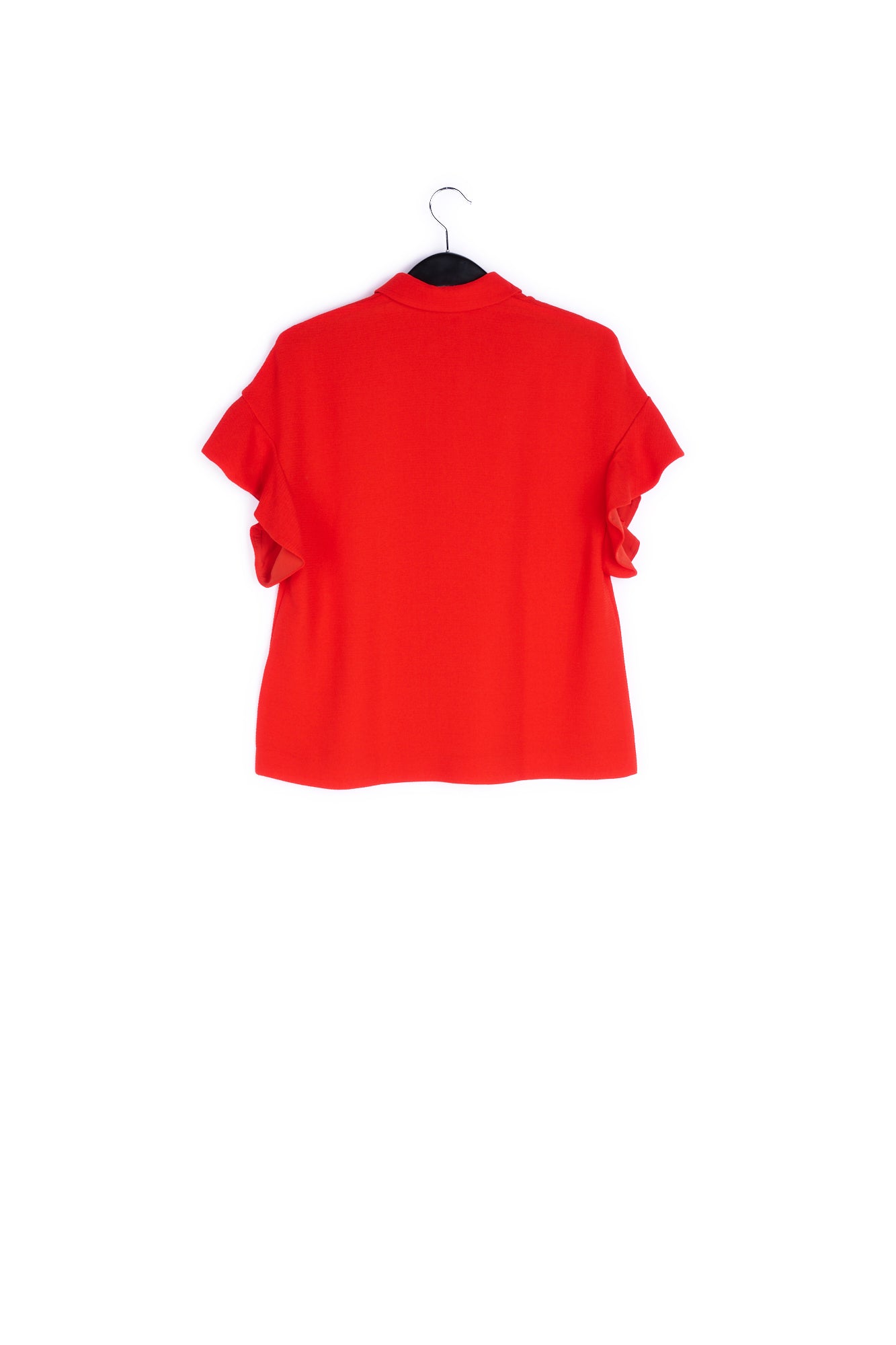 White short sleeve top with ruffles RE—SSENTIEL | Essentiel second hand