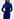 Blue stretch-velvet midi-length dress Faume - seconde main