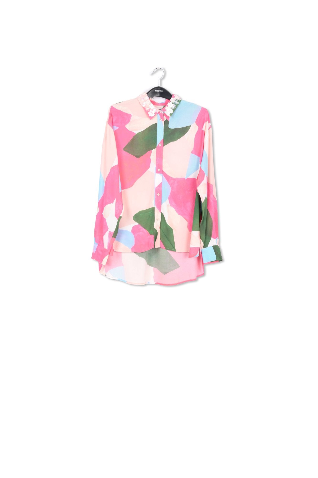 Multicolor shirt with sequin-embroidered collar RE—SSENTIEL | Essentiel second hand
