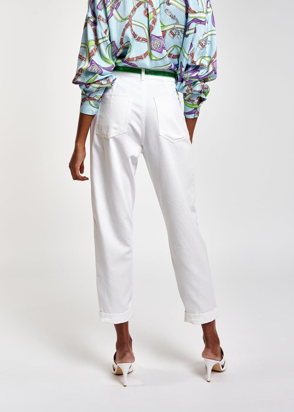 Witte jeansbroek met wijde snit RE—SSENTIEL | Essentiel second hand