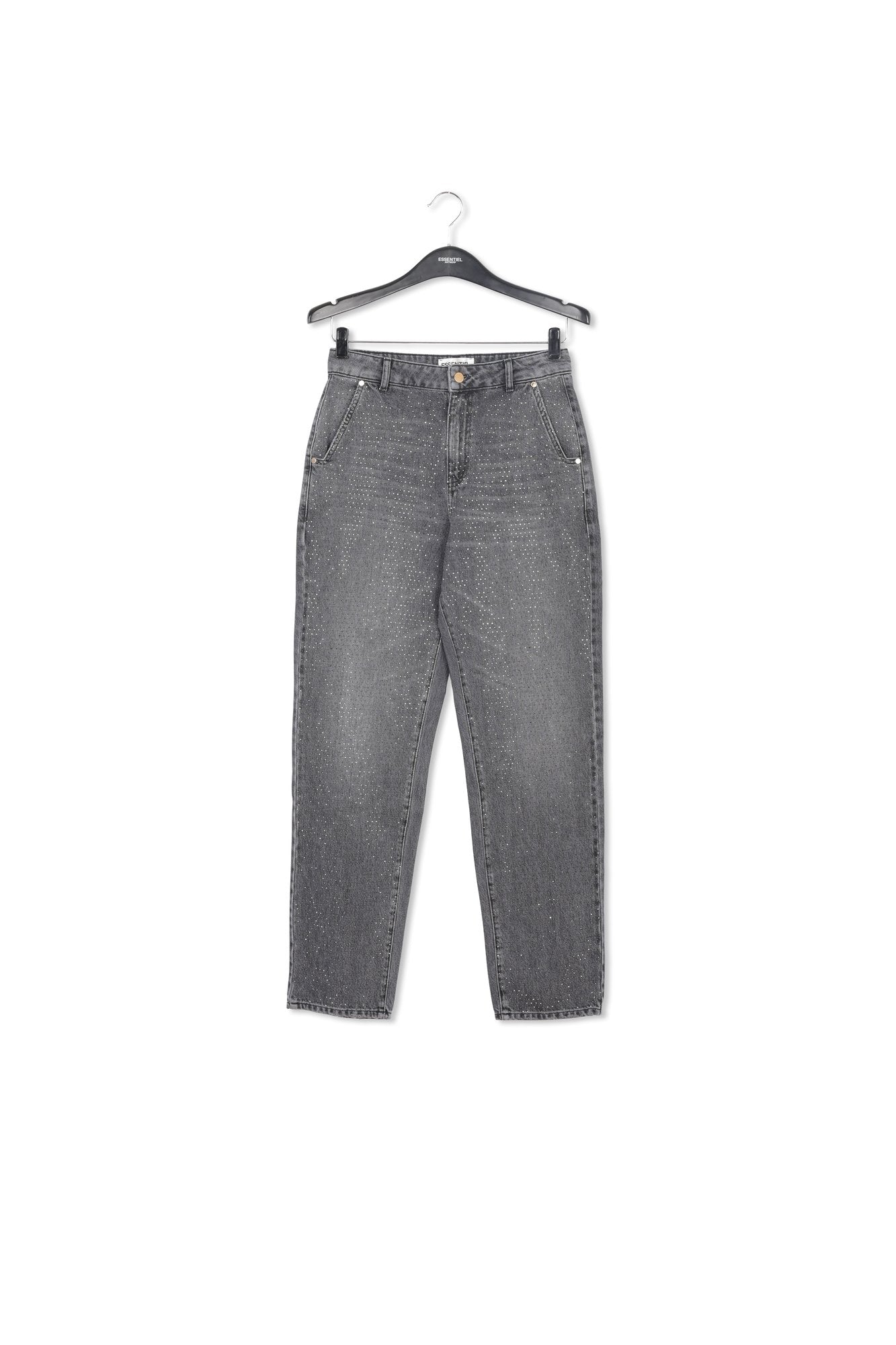 Grey rhinestone-embellished jeans RE—SSENTIEL | Essentiel second hand