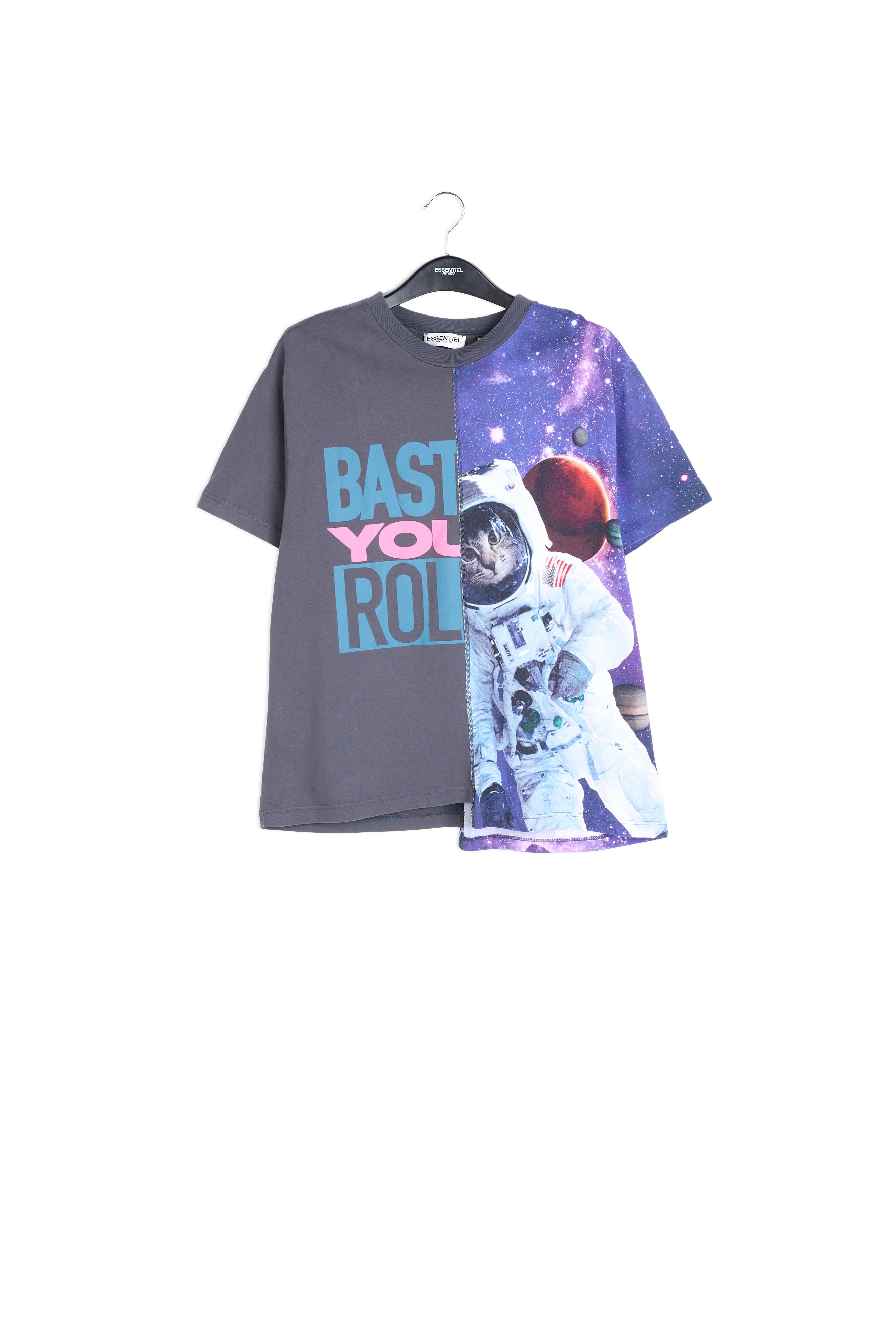 Organic cotton two print halves t-shirt RE—SSENTIEL | Essentiel second hand