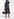 Dark blue floral print shirt dress Faume - seconde main