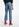 Blauwe 7/8ste jeans met hoge taille en wijdere pijpen Faume - seconde main
