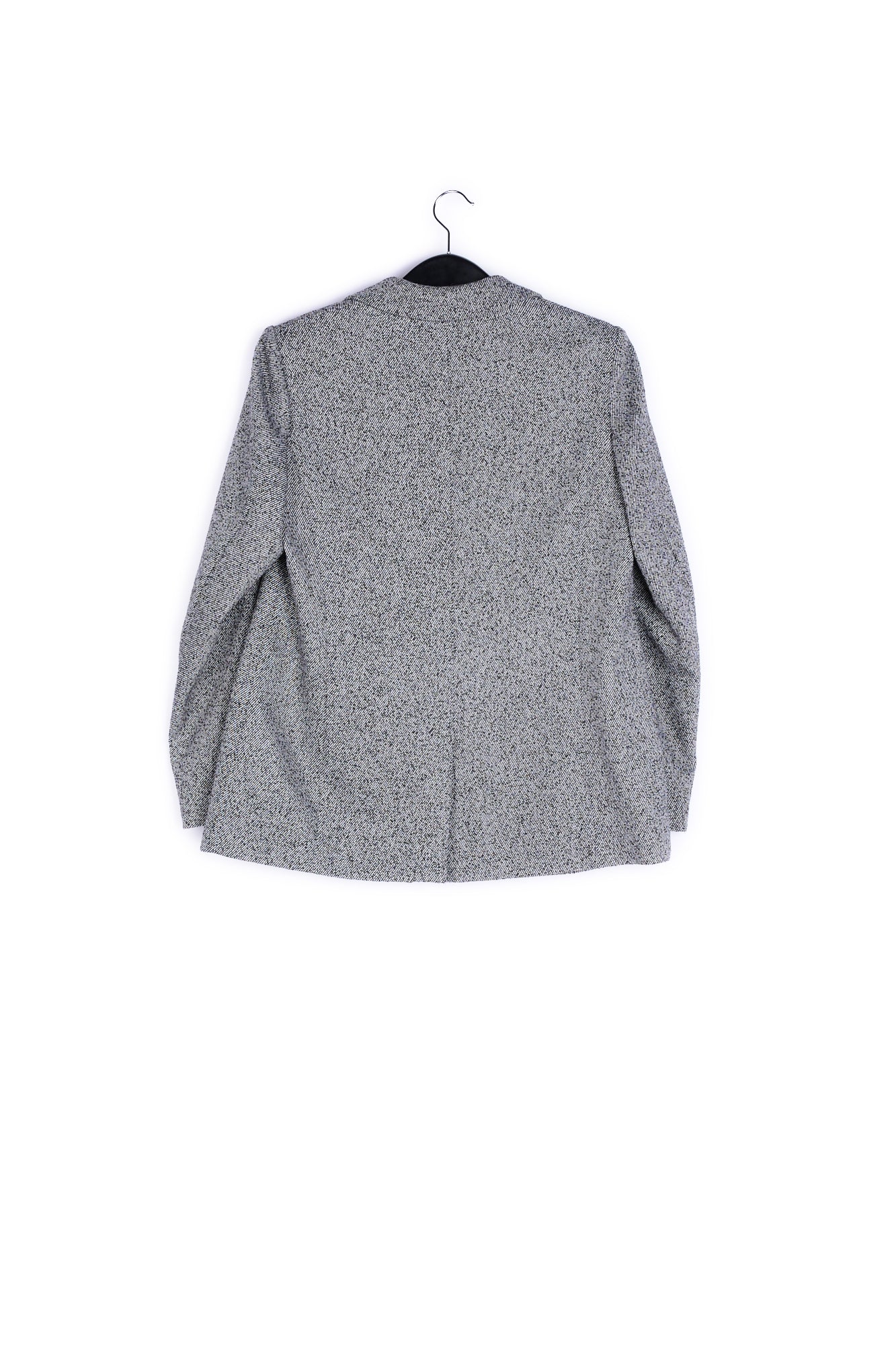 Grey mélange straight-fit blazer RE—SSENTIEL | Essentiel second hand